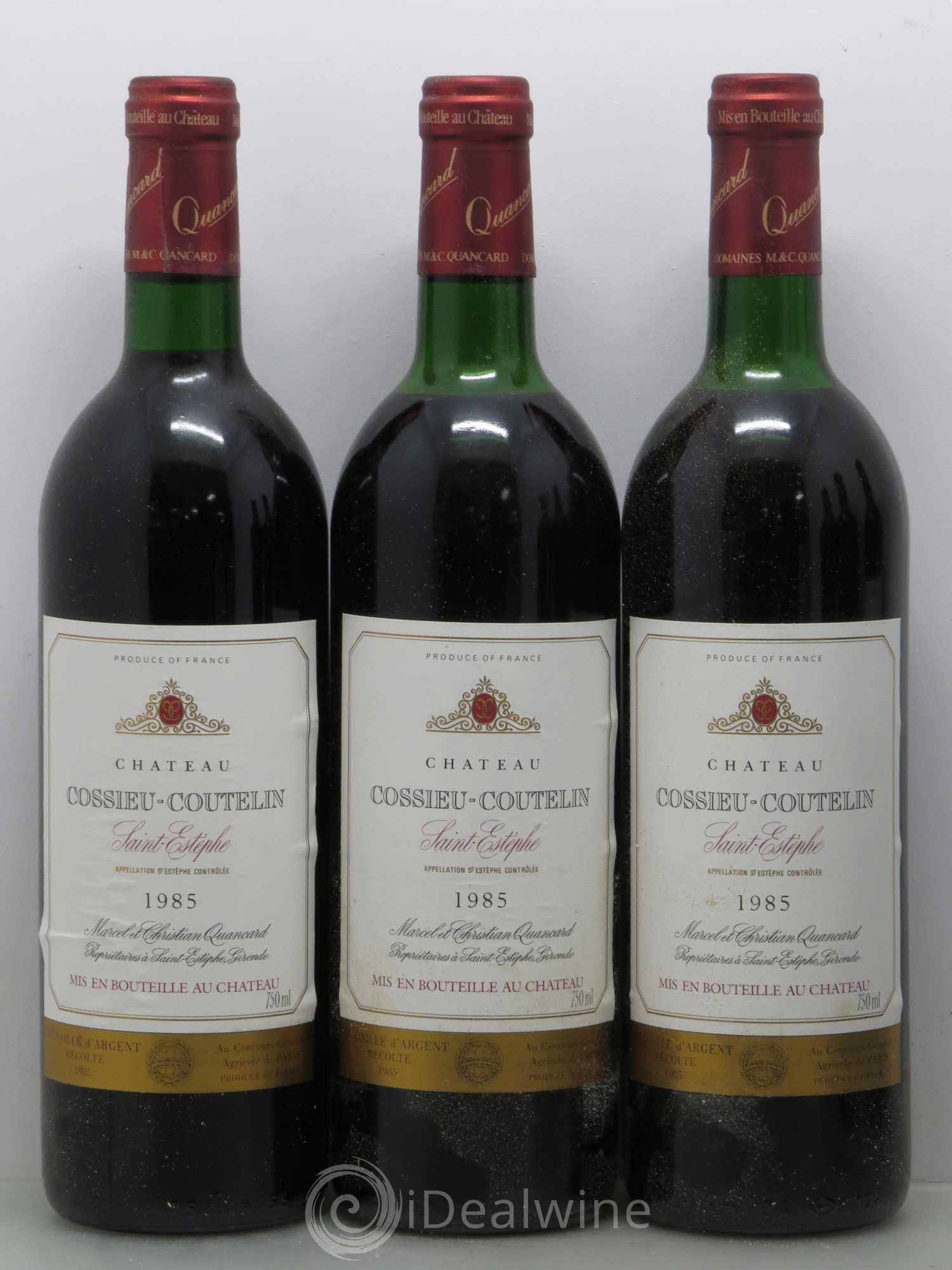 Bordeaux Château Cossieu-Coutelin (sans prix de réserve) 1985 - Posten von 6 Flaschen - 1