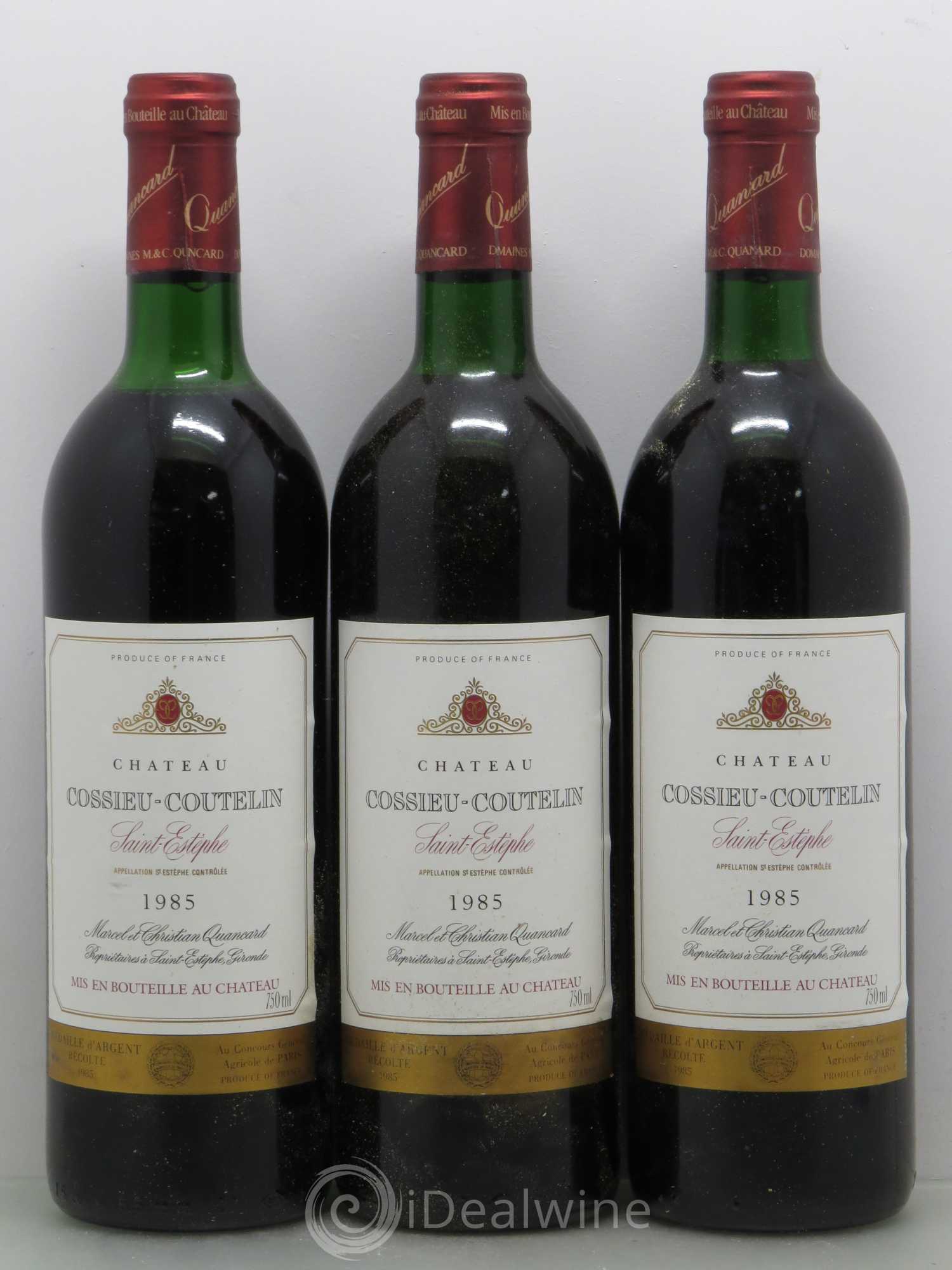 Bordeaux Château Cossieu-Coutelin (sans prix de réserve) 1985 - Posten von 6 Flaschen - 2