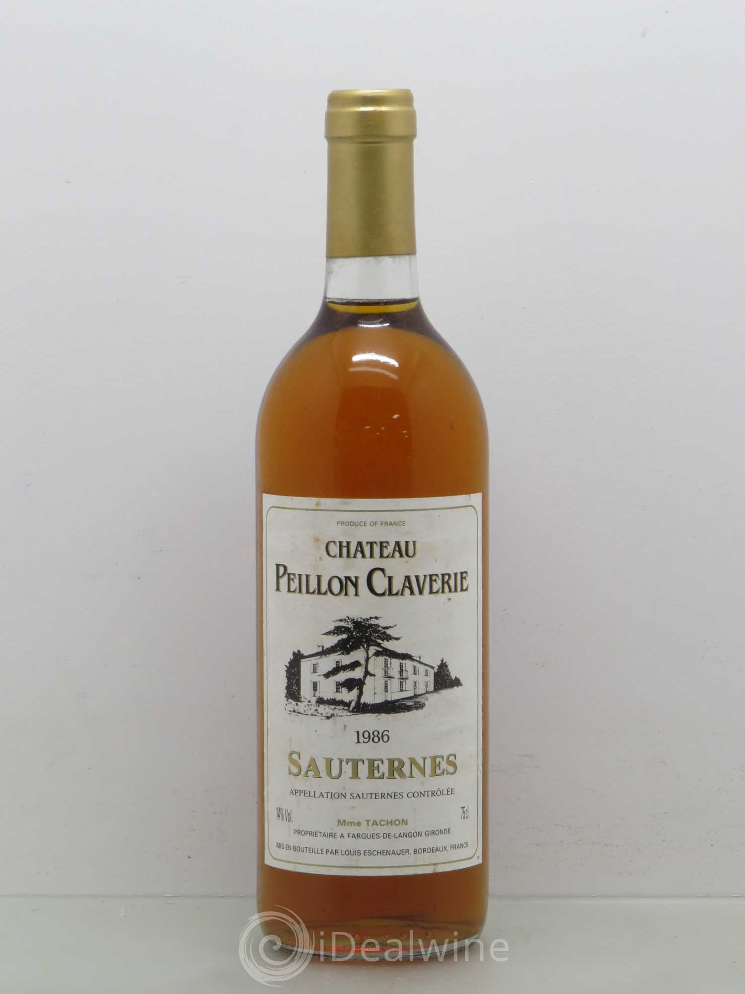 Sauternes Château Peillon Claverie 1986 - Lotto di 1 bottiglia - 0