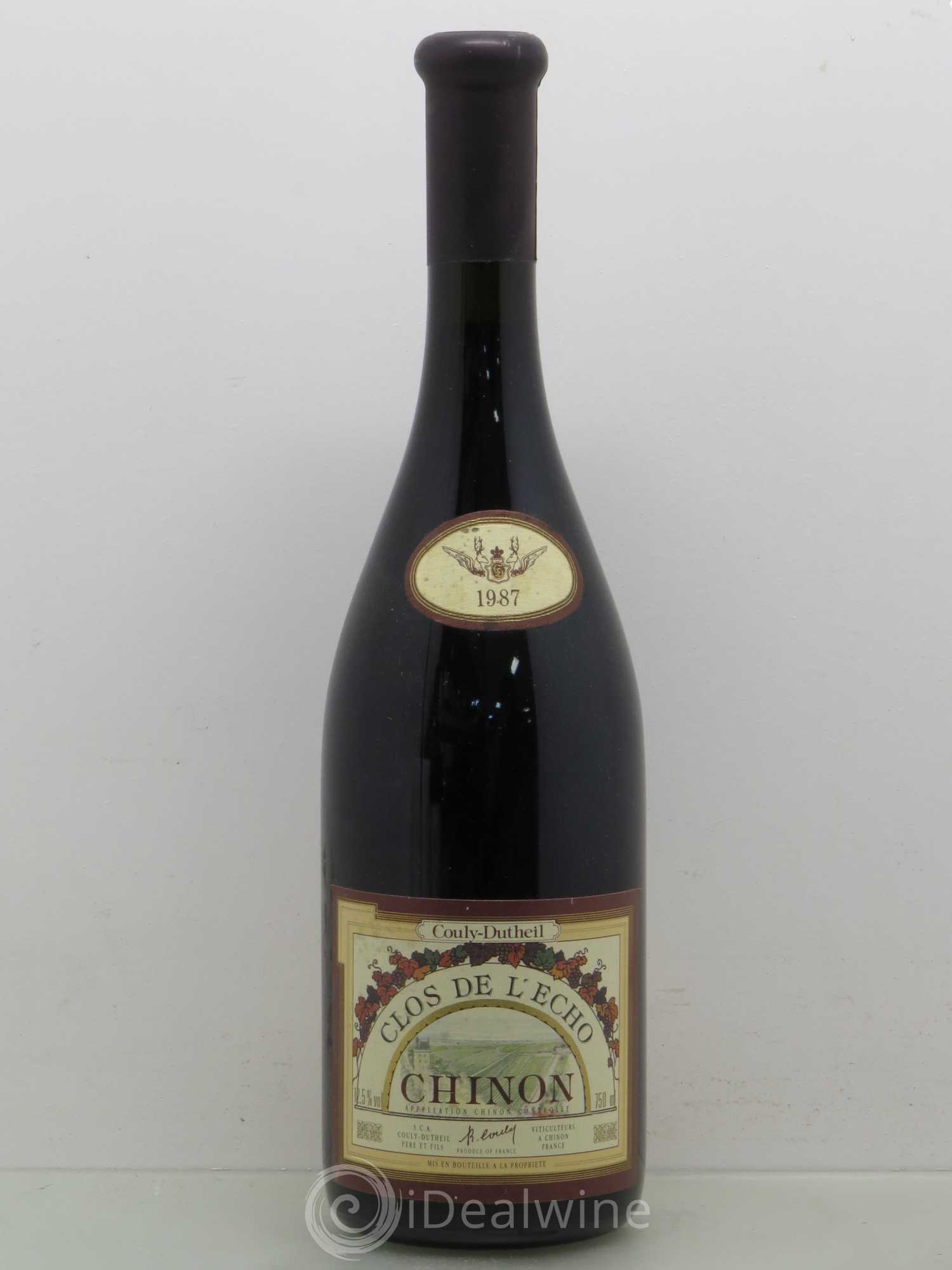 Chinon Clos de l'Echo Couly-Dutheil 1987 - Lot de 1 bouteille - 0