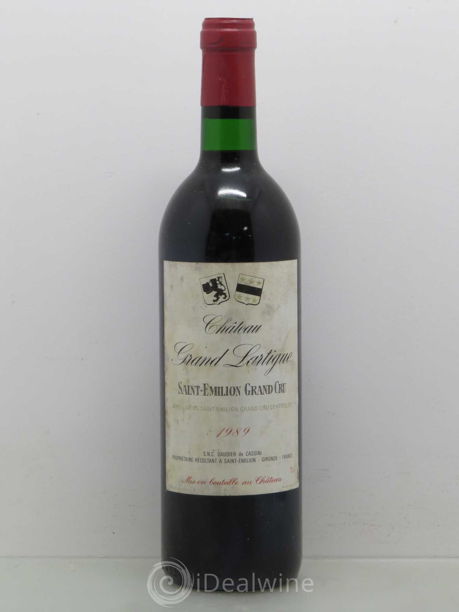 Saint-Émilion Château Grand Lartigue 1989 - Lot de 1 bouteille - 0
