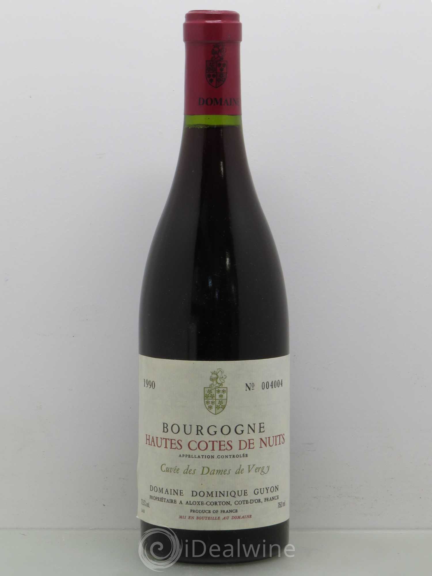 Hautes-Côtes de Nuits Cuvée des Dames de Vergy D.Guyon 1990 - Posten von 1 Flasche - 0