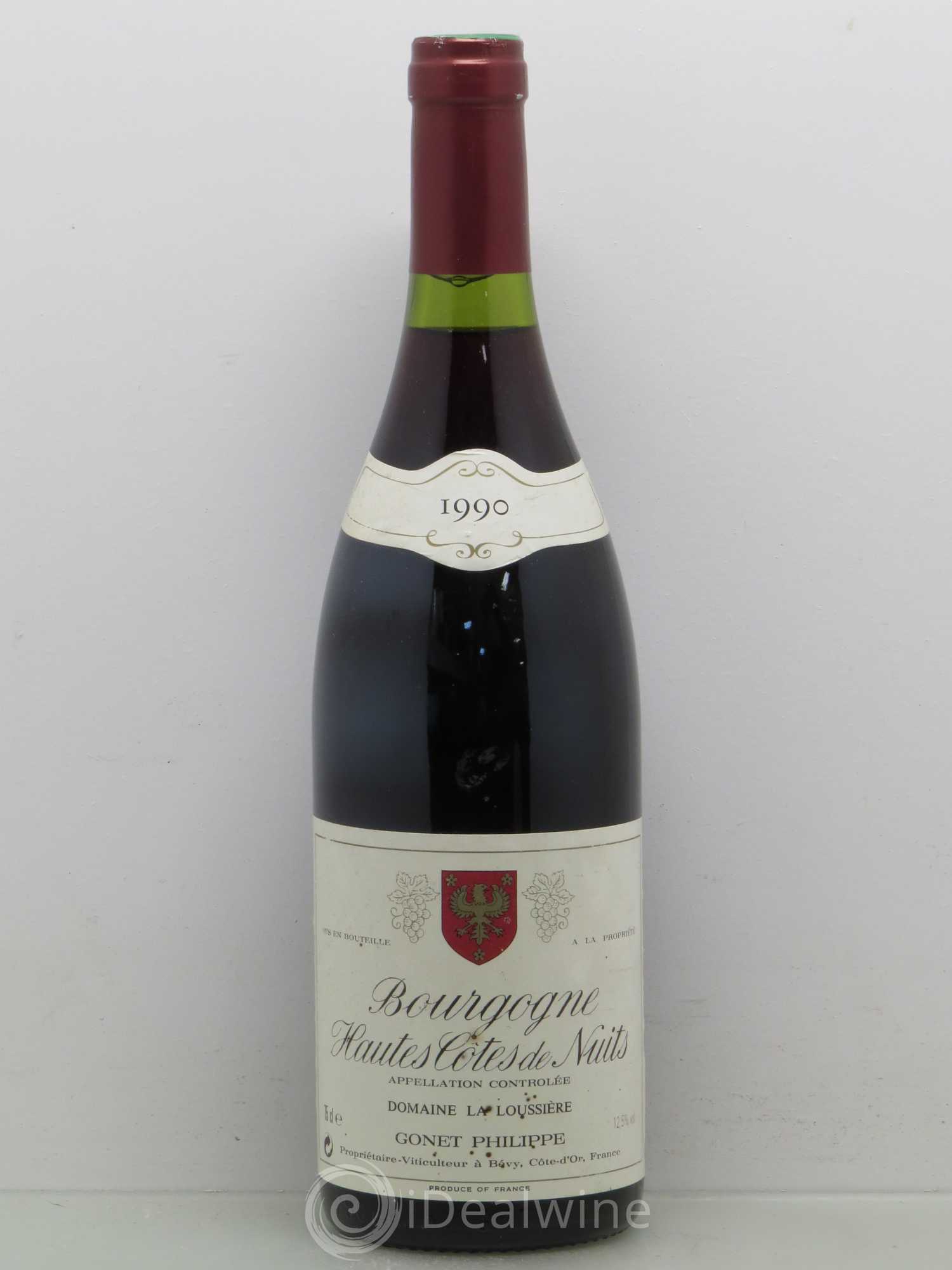 Hautes-Côtes de Nuits Domaine La Loussière Philippe Gonet 1990 - Posten von 1 Flasche - 0