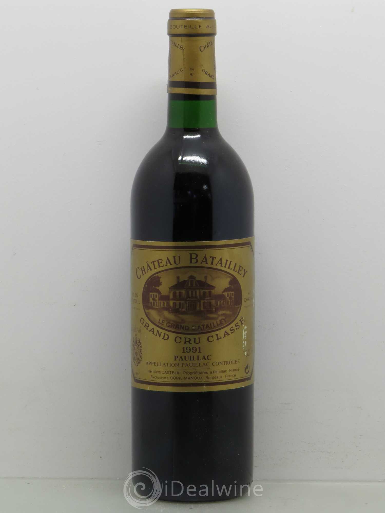 Château Batailley 5ème Grand Cru Classé 1991 - Lot de 1 bouteille - 0