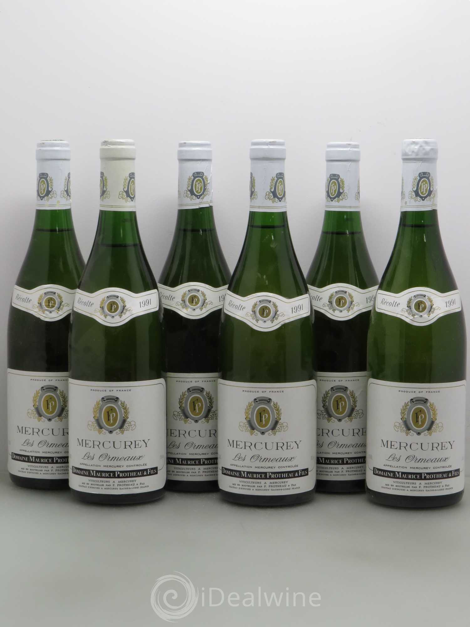 Mercurey Les Ormeaux Maurice Protheau & Fils (sans prix de réserve) 1991 - Lot de 6 bouteilles - 0