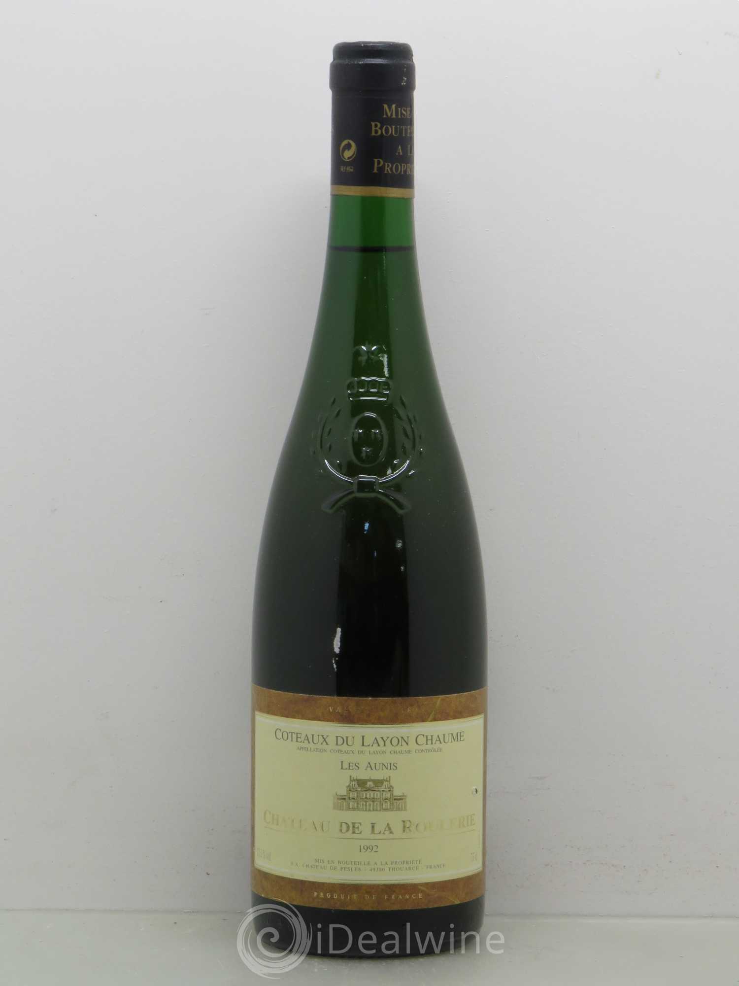Coteaux du Layon Chaume Les Aunis Château de la Roulerie 1992 - Lotto di 1 bottiglia - 0