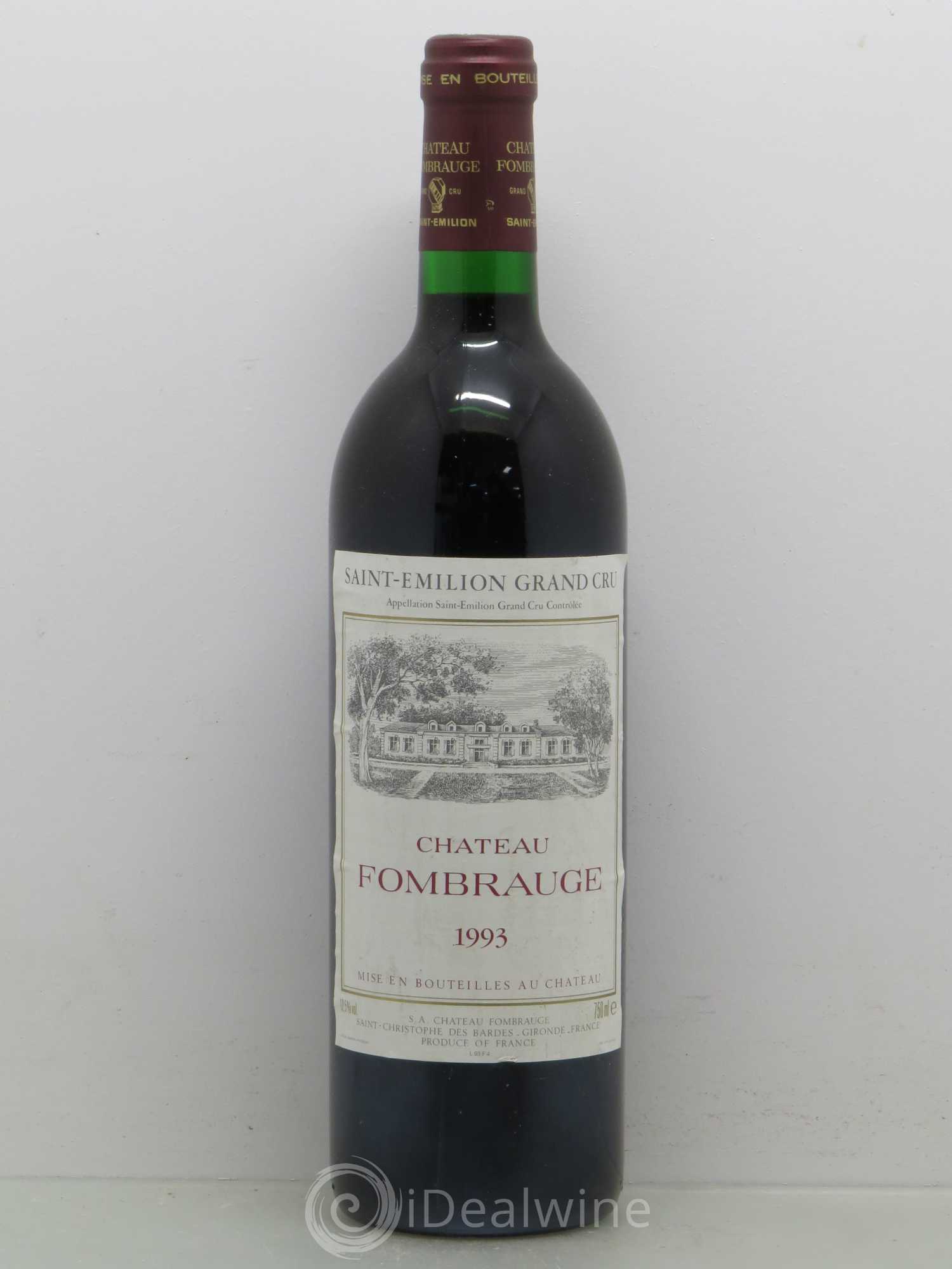 Château Fombrauge Grand Cru Classé 1993 - Lot de 1 bouteille - 0