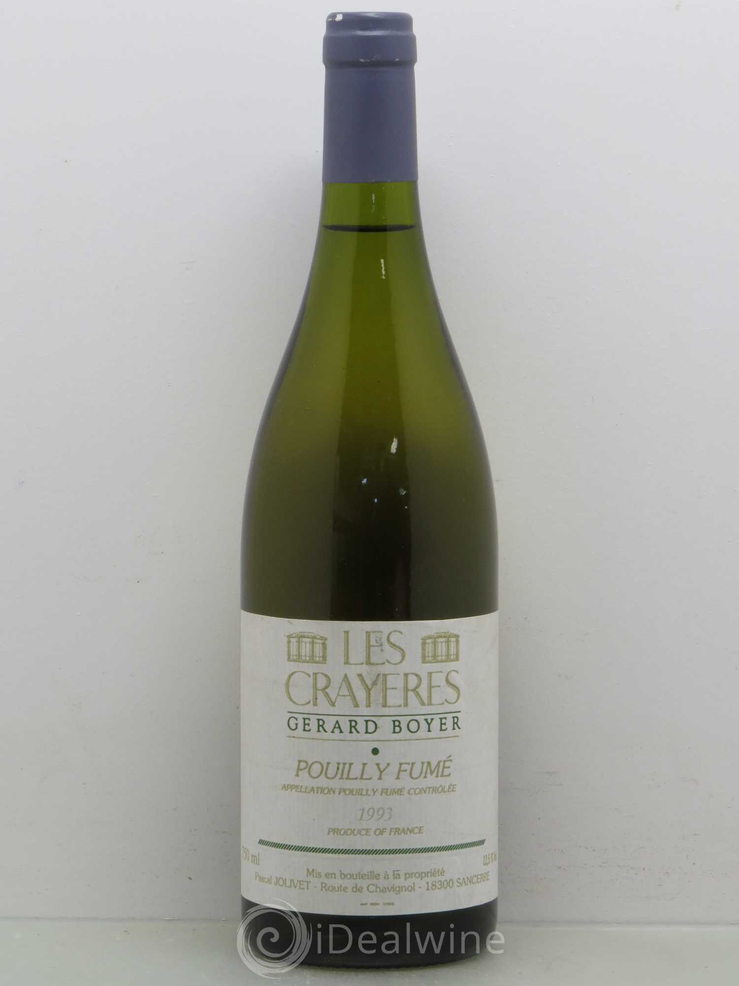 Pouilly-Fumé Les Crayeres Gerard Boyer 1993 - Posten von 1 Flasche - 0