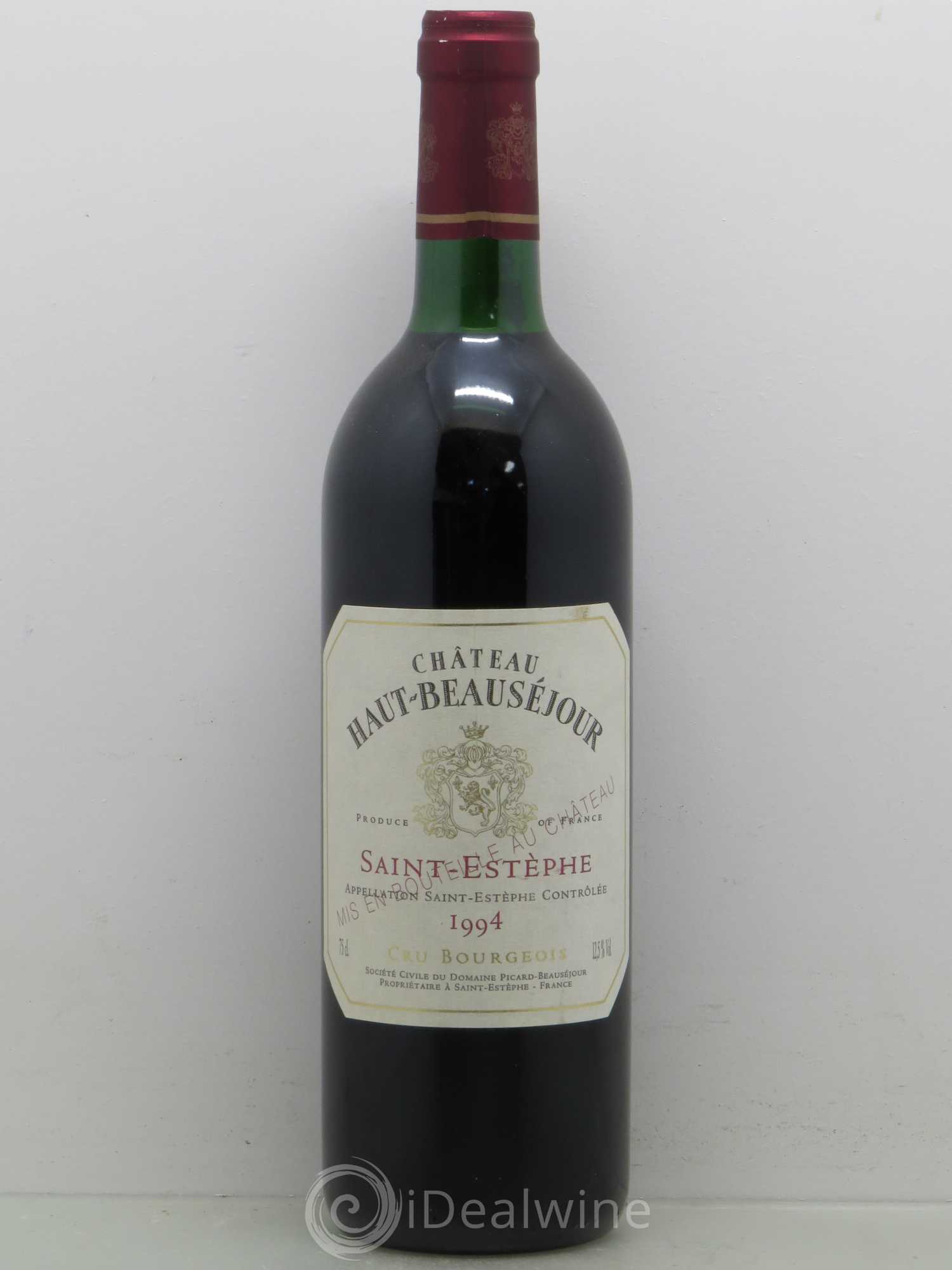 Château Haut Beauséjour Cru Bourgeois 1994 - Lot de 1 bouteille - 0