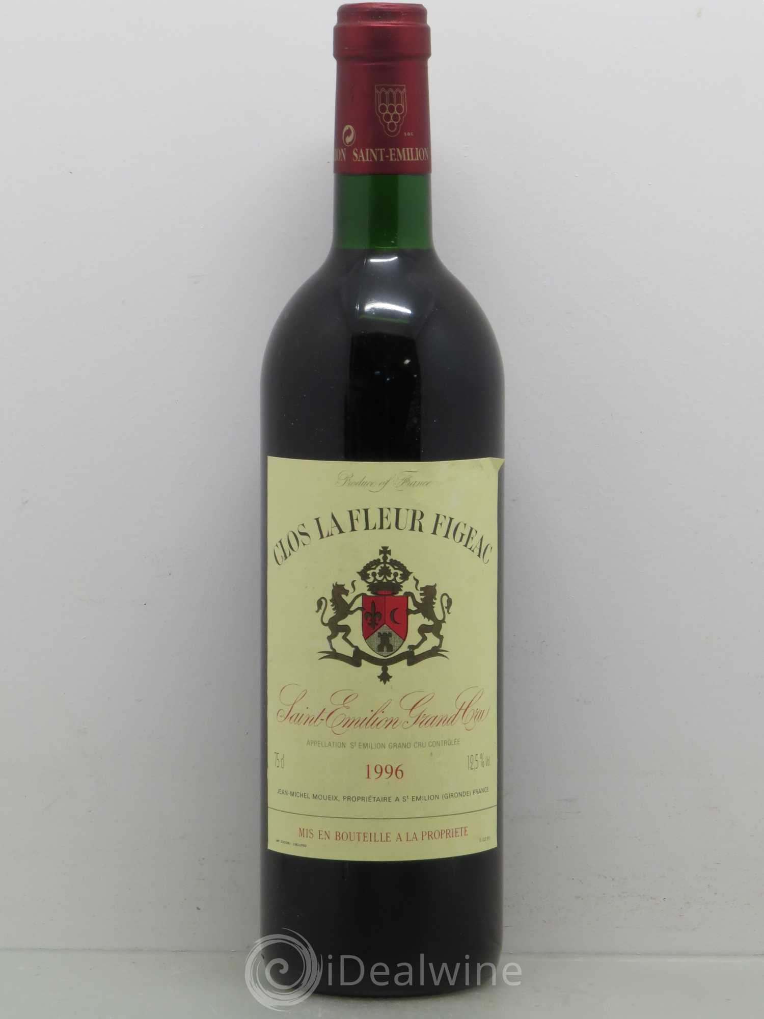 Saint-Émilion Clos La Fleur Figeac 1996 - Posten von 1 Flasche - 0