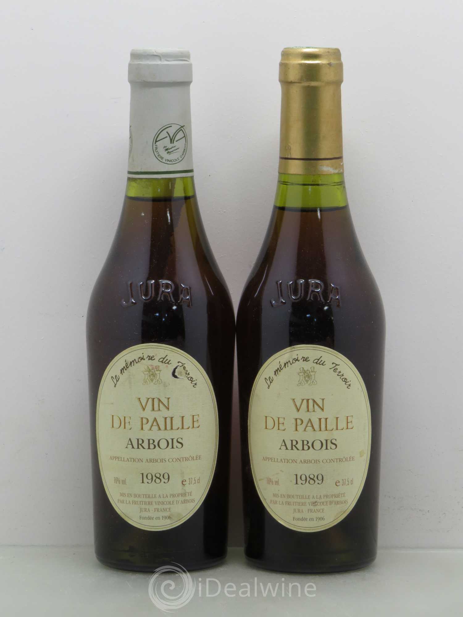 Arbois Vin De Paille D'Arbois Fruitiere Vinicole 1989 - Posten von 2 Demi-Flaschen - 0
