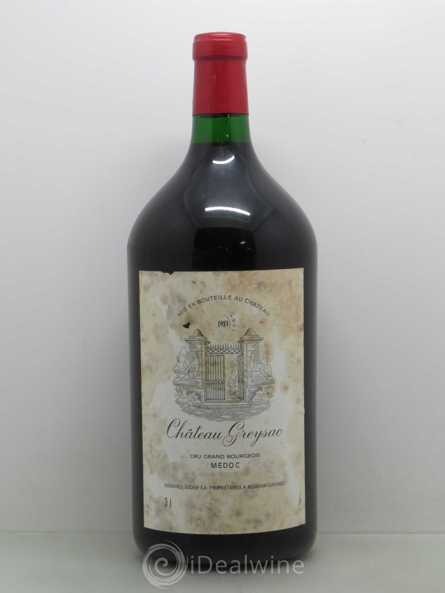 Château Greysac Cru Bourgeois 1983 - Lot de 1 double magnum - 0