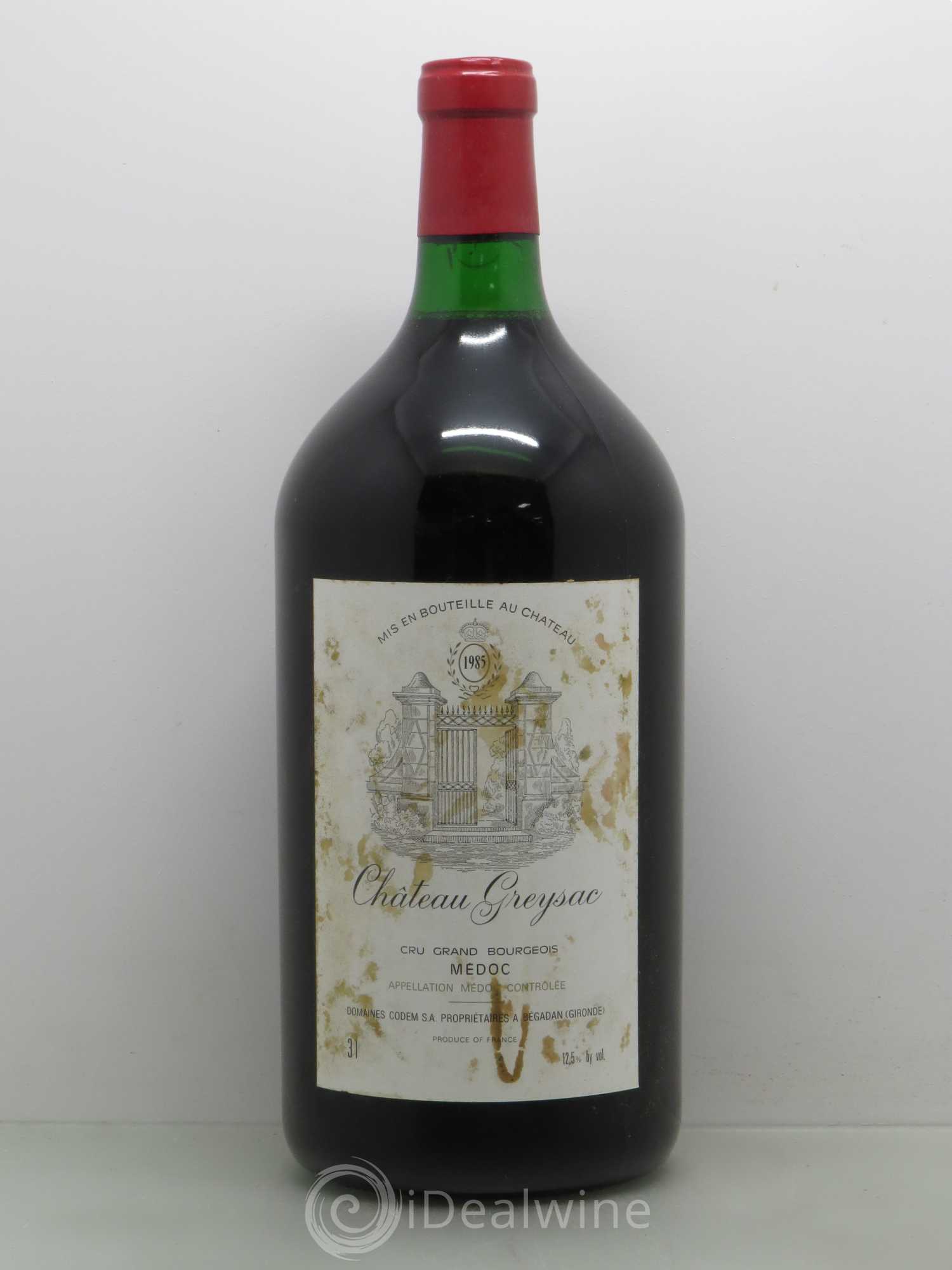 Château Greysac Cru Bourgeois 1985 - Lot de 1 double magnum - 0