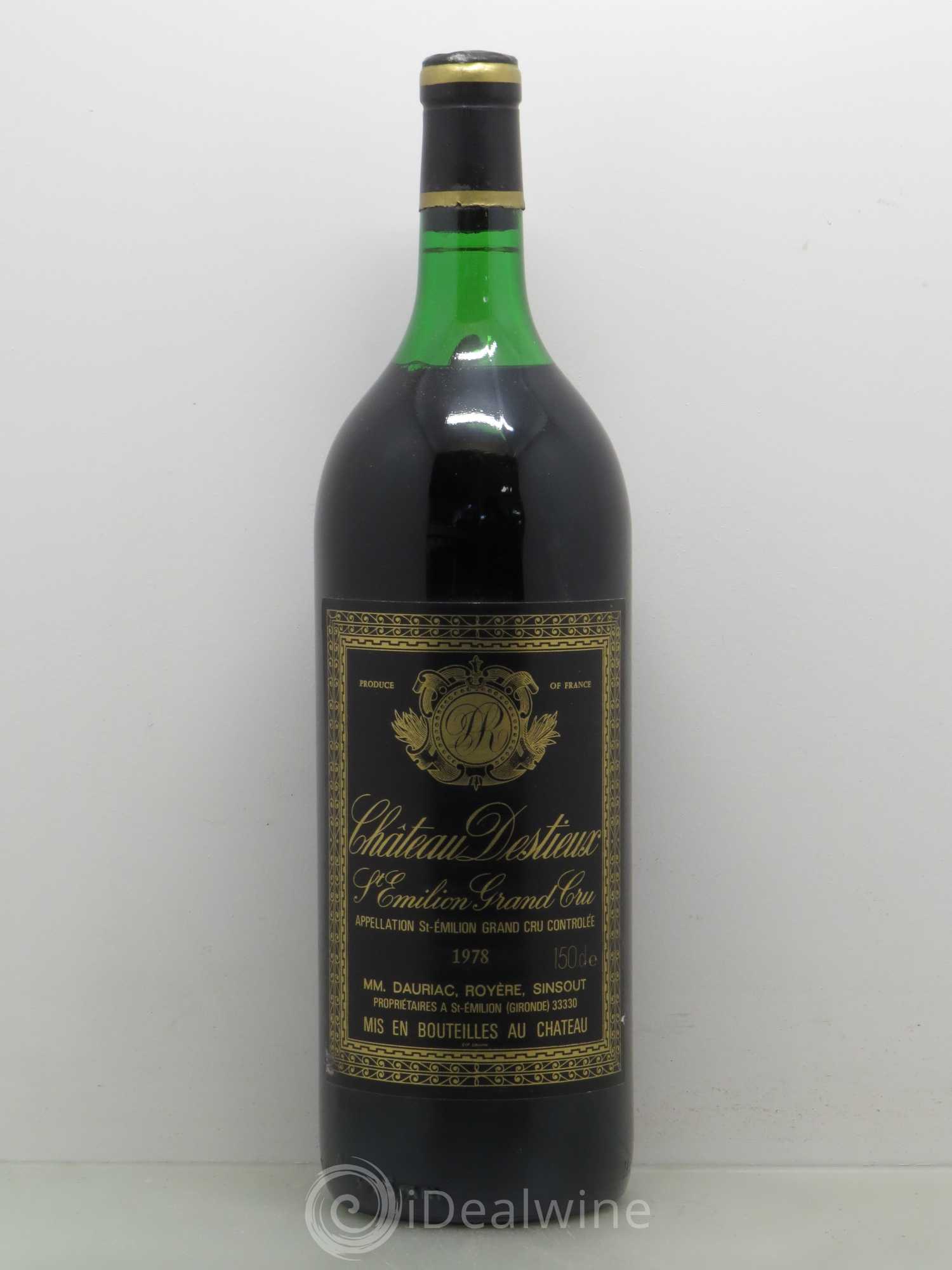 Château Destieux Grand Cru Classé (sans prix de réserve) 1978 - Lot de 1 magnum - 0