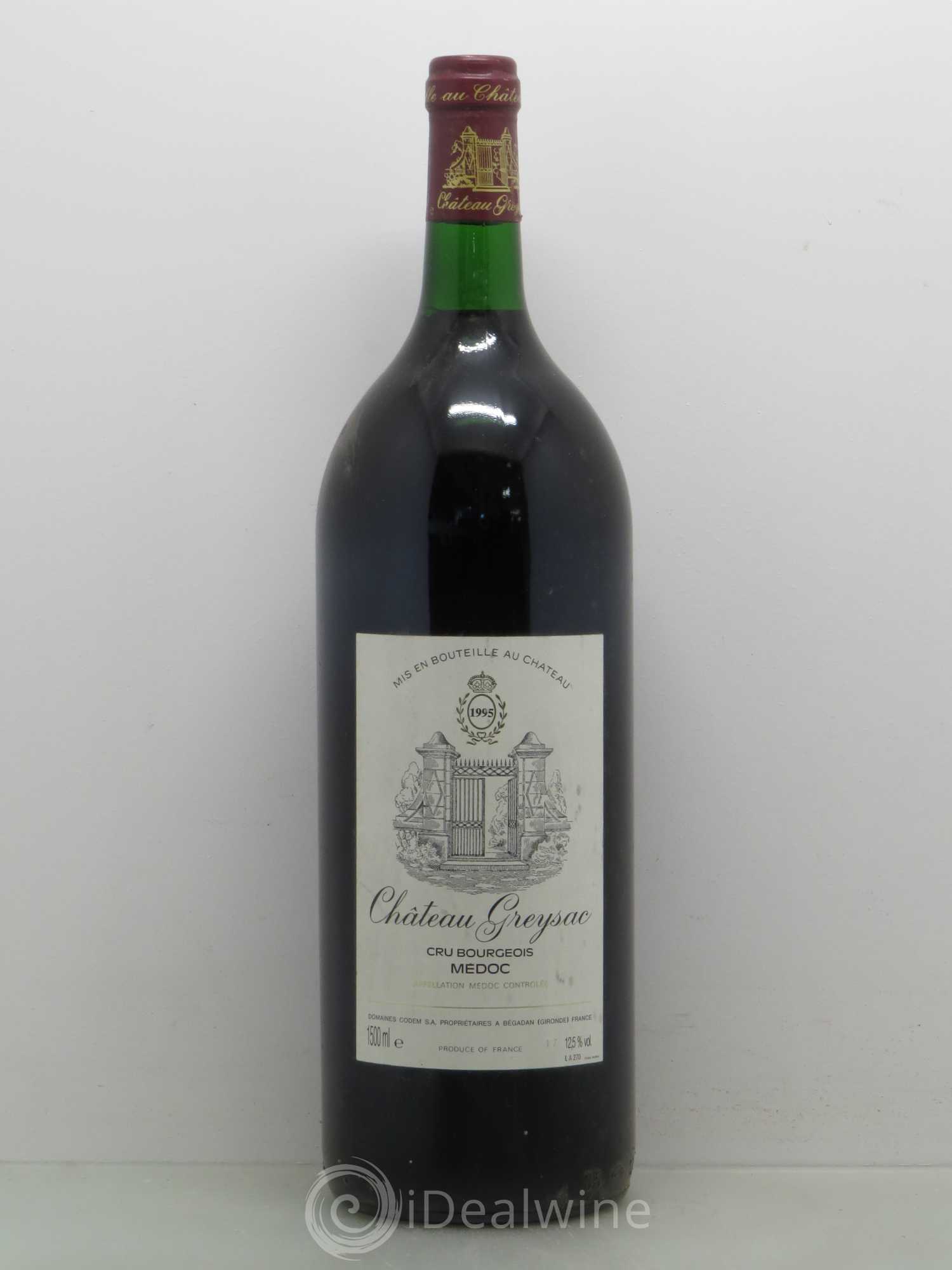 Château Greysac Cru Bourgeois 1995 - Lot de 1 magnum - 0