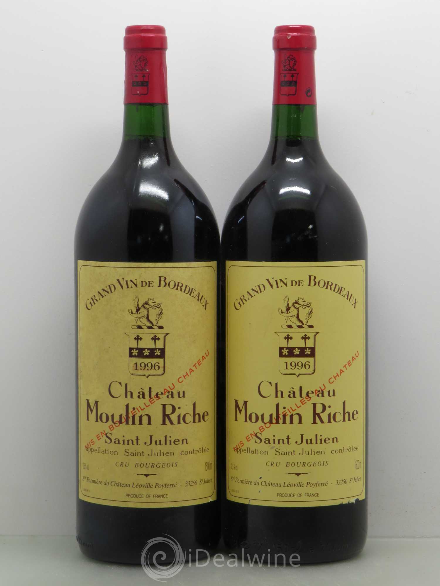 Château Moulin Riche 1996 - Lot de 2 magnums - 0