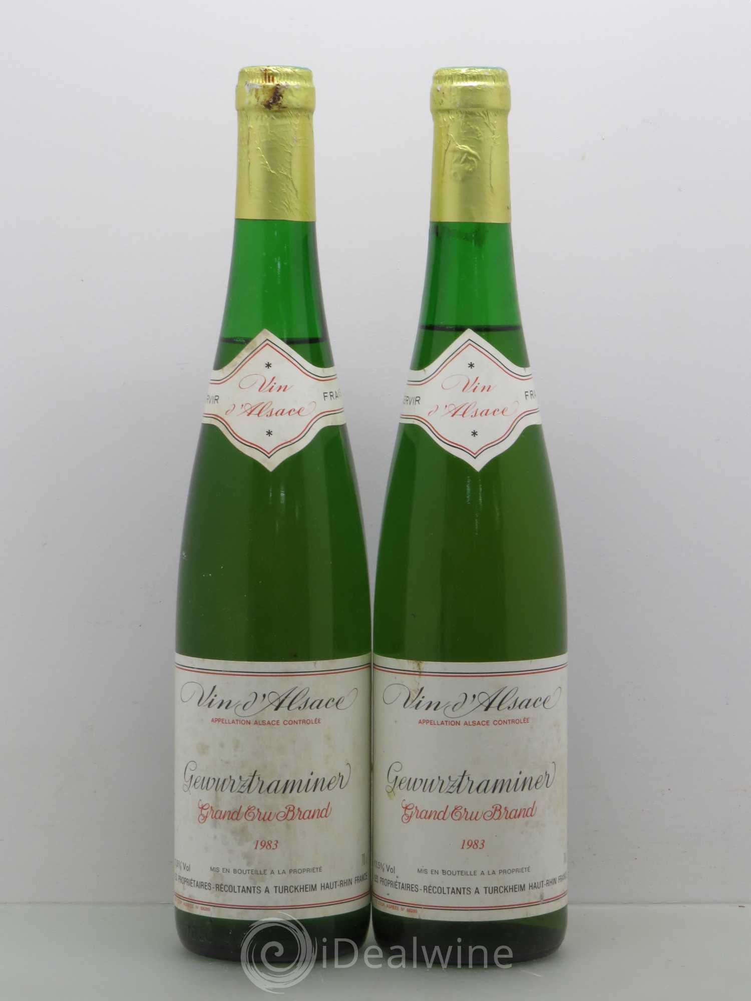 Alsace Brand récoltants à Turckheim 1983 - Posten von 2 Flaschen - 0