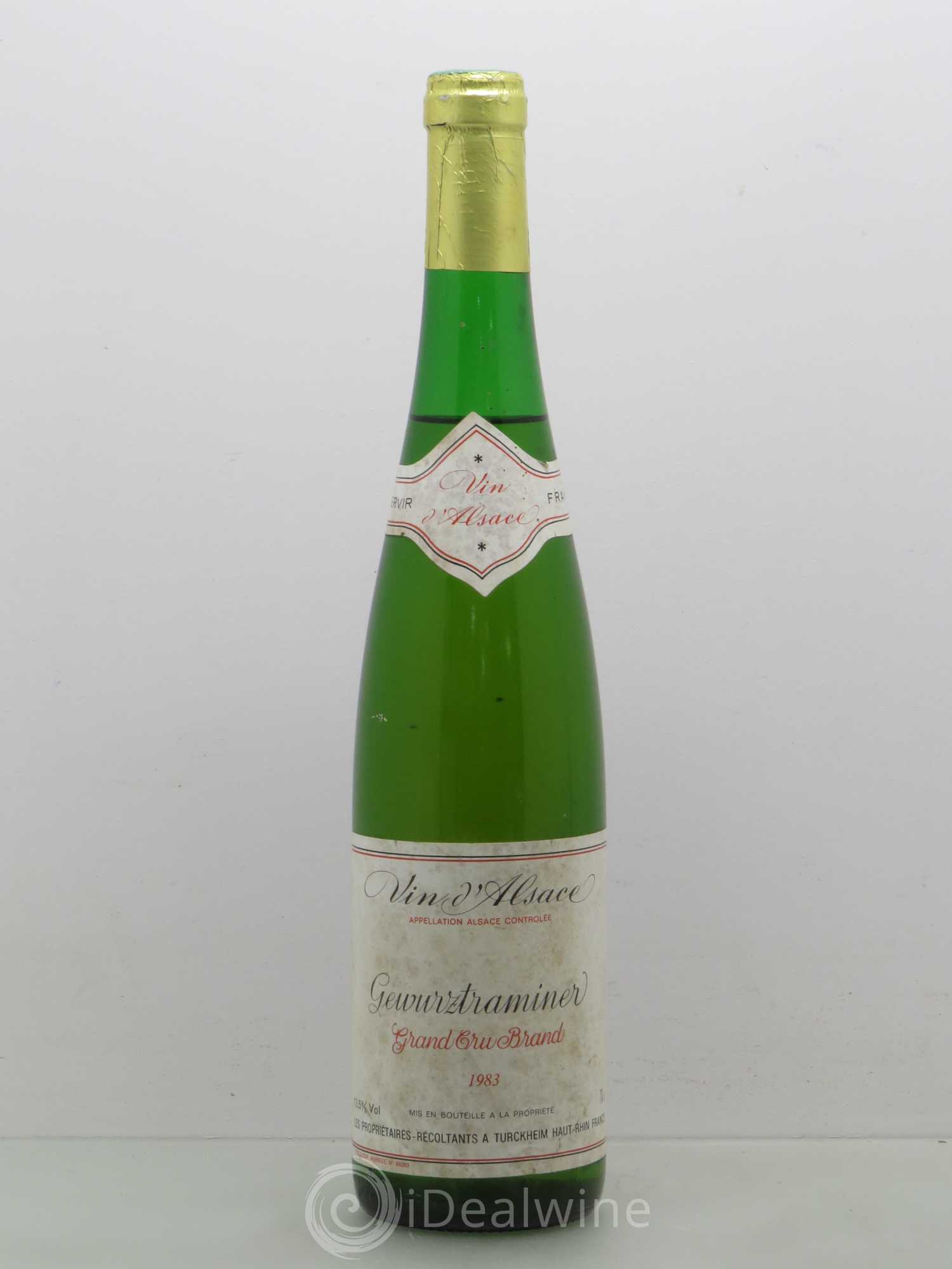 Alsace Brand récoltants à Turckheim 1983 - Posten von 1 Flasche - 0