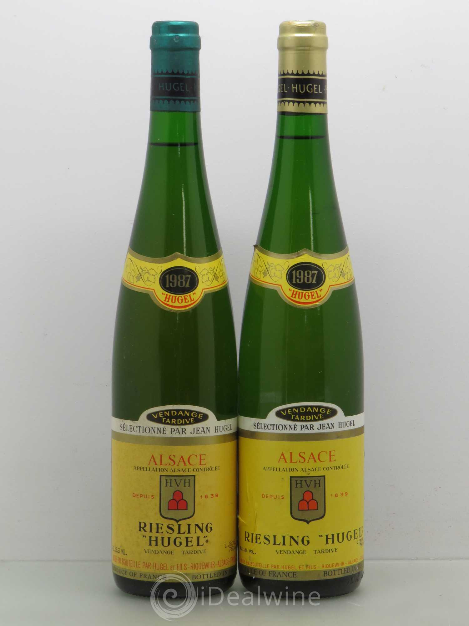 Riesling Vendanges Tardives Hugel (Domaine) 1987 - Lotto di 2 bottiglie - 0