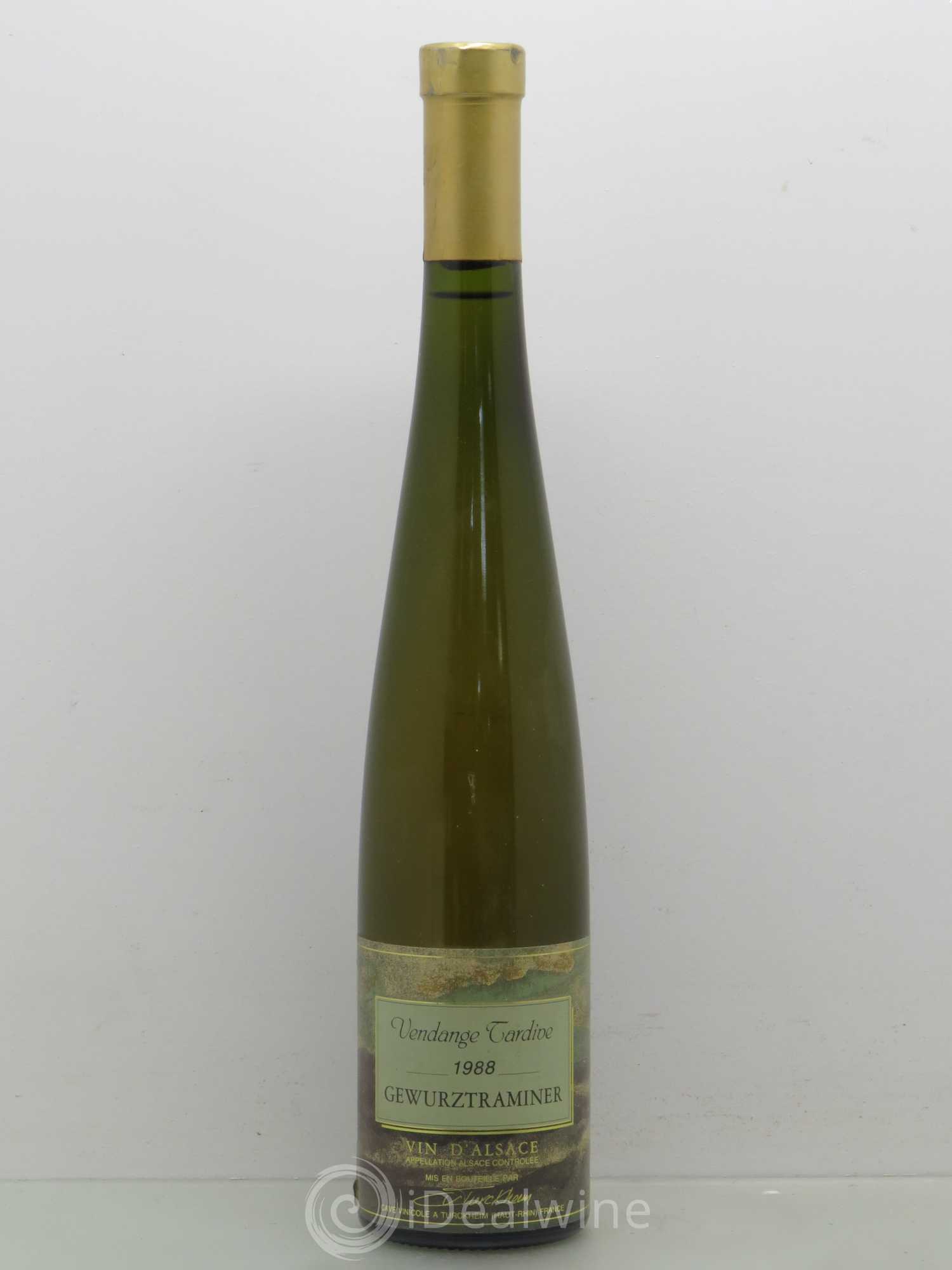 Gewurztraminer Vendange Tardive Cave Vinicole de Turckheim 1988 - Posten von 1 Flasche - 0