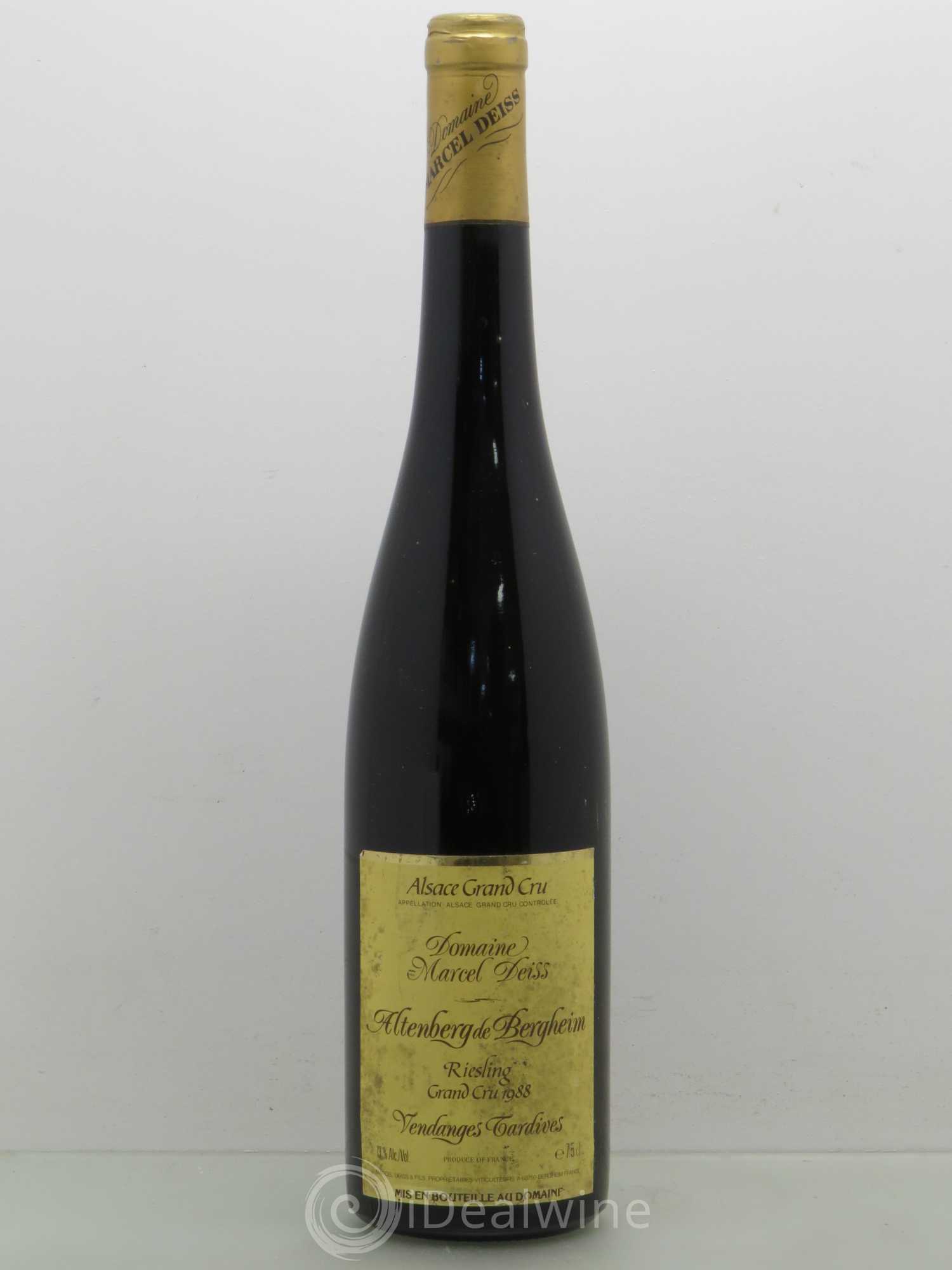 Riesling Vendanges Tardives Marcel Deiss Altenberg 1988 - Posten von 1 Flasche - 0