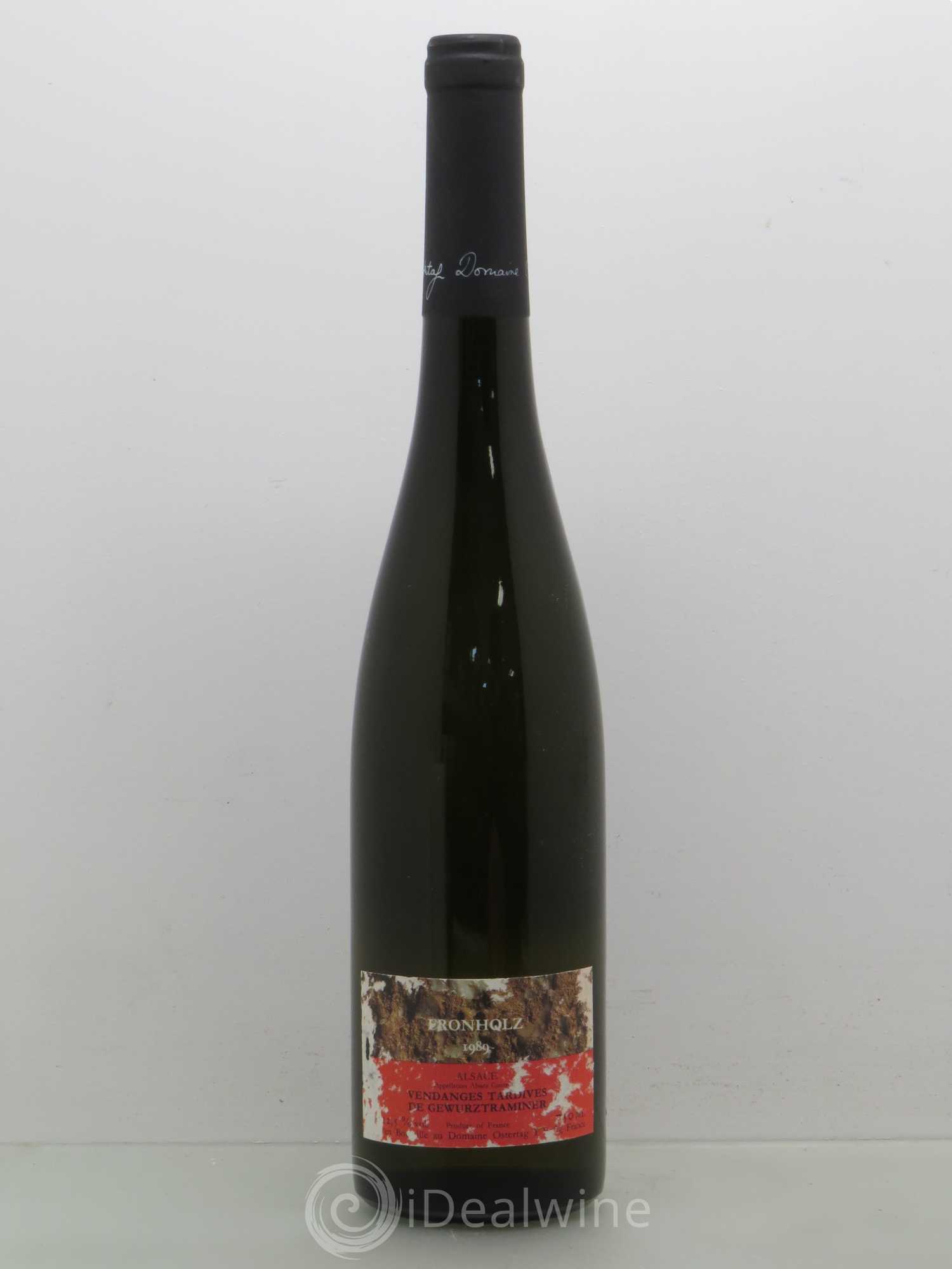 Gewurztraminer Fronholz Ostertag Vendanges tardives 1989 - Posten von 1 Flasche - 0
