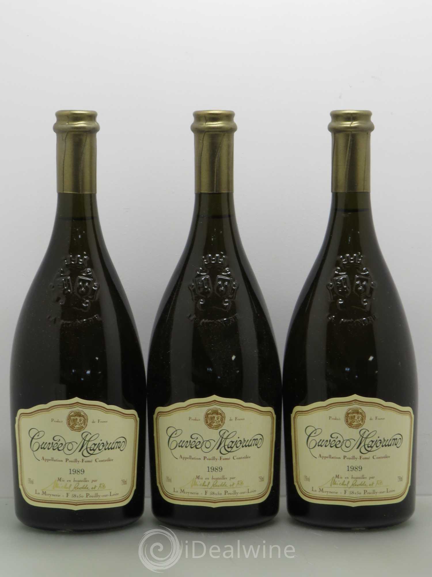 Pouilly-Fumé Cuvee Majorum La Moynerie Michel Redde (sans prix de réserve) 1989 - Posten von 3 Flaschen - 0