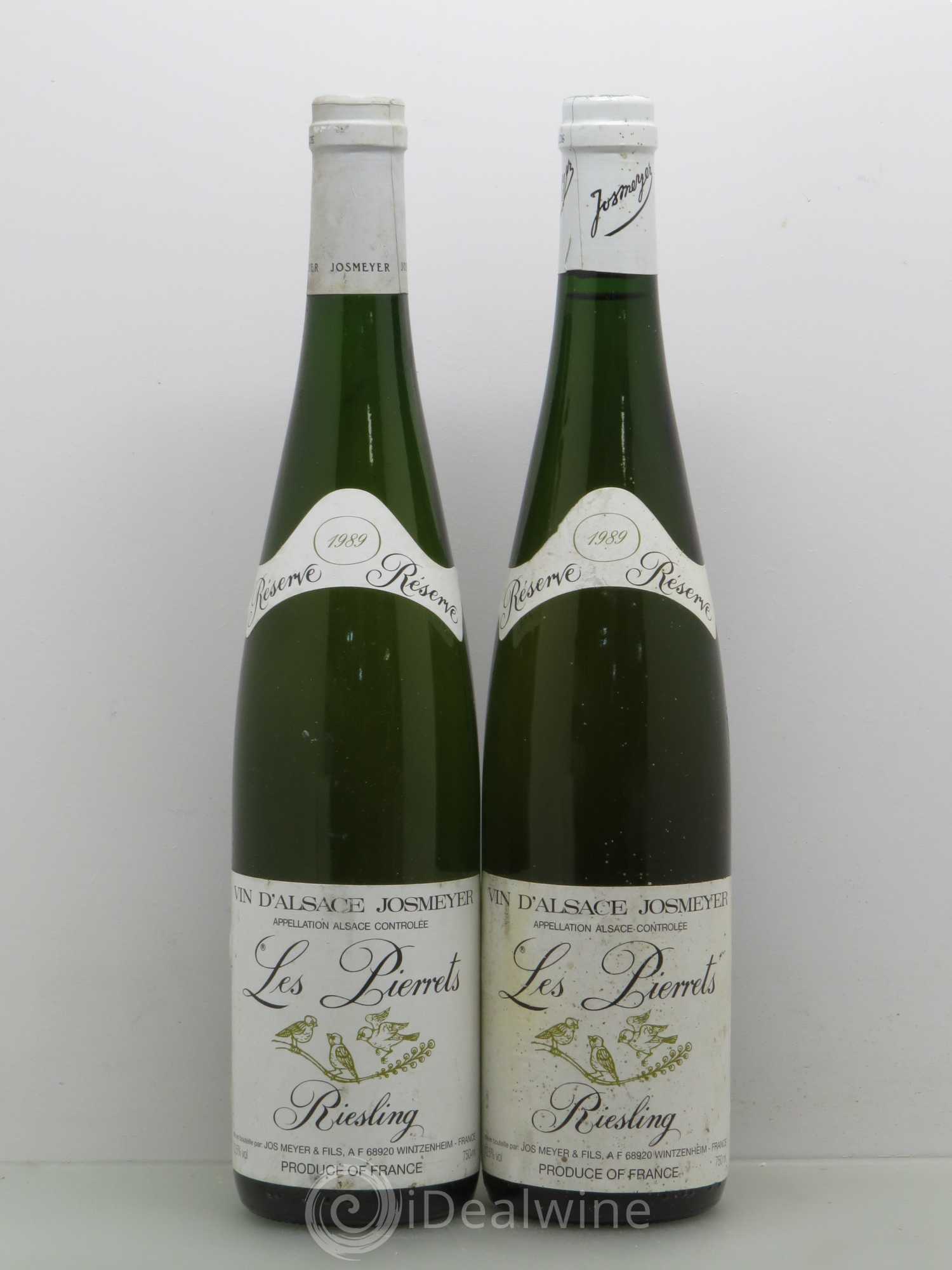 Riesling Reserve Les Pierrets Josmeyer 1989 - Lotto di 2 bottiglie - 0