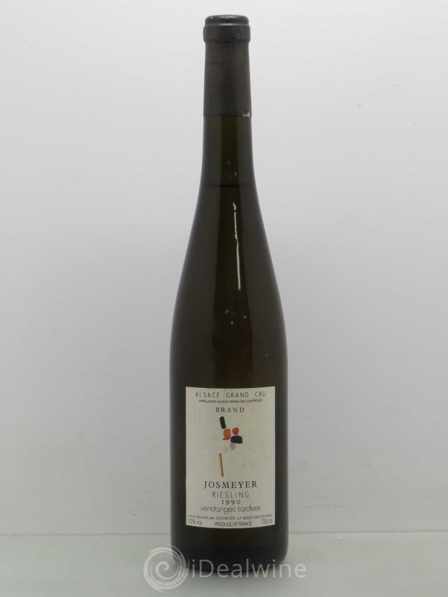 Riesling Grand Cru Vendanges Tardives Brand Josmeyer 1990 - Posten von 1 Flasche - 0