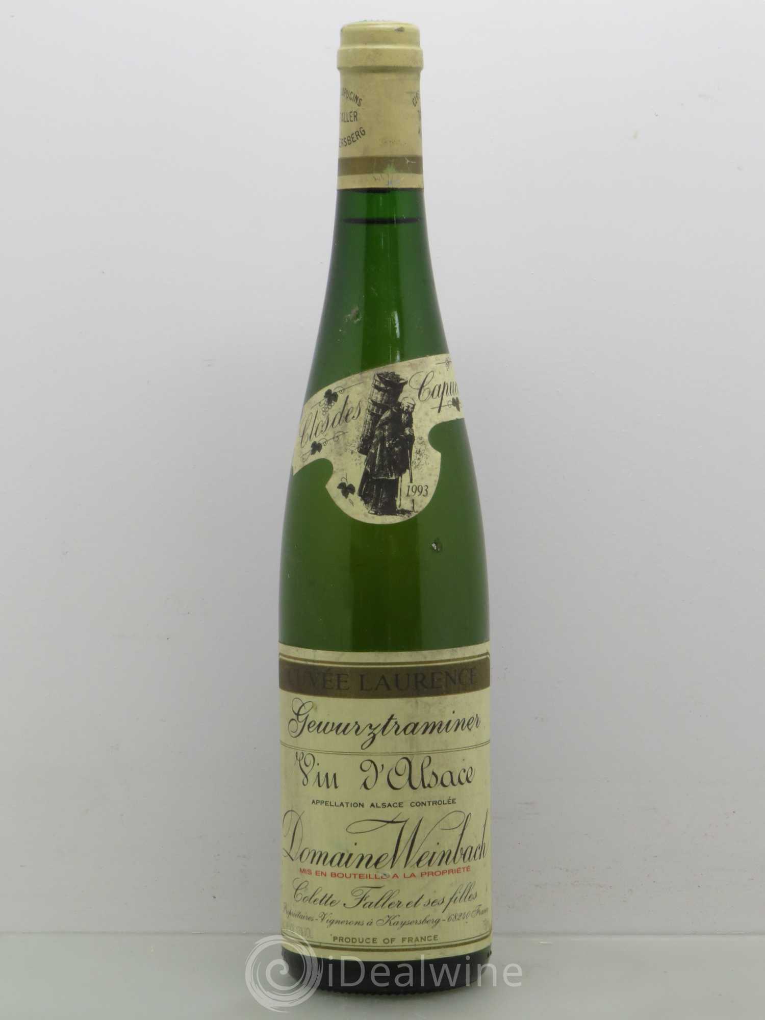 Gewurztraminer Domaine Weinbach Colette Faller Cuvee Laurence (sans prix de réserve) 1993 - Posten von 1 Flasche - 0