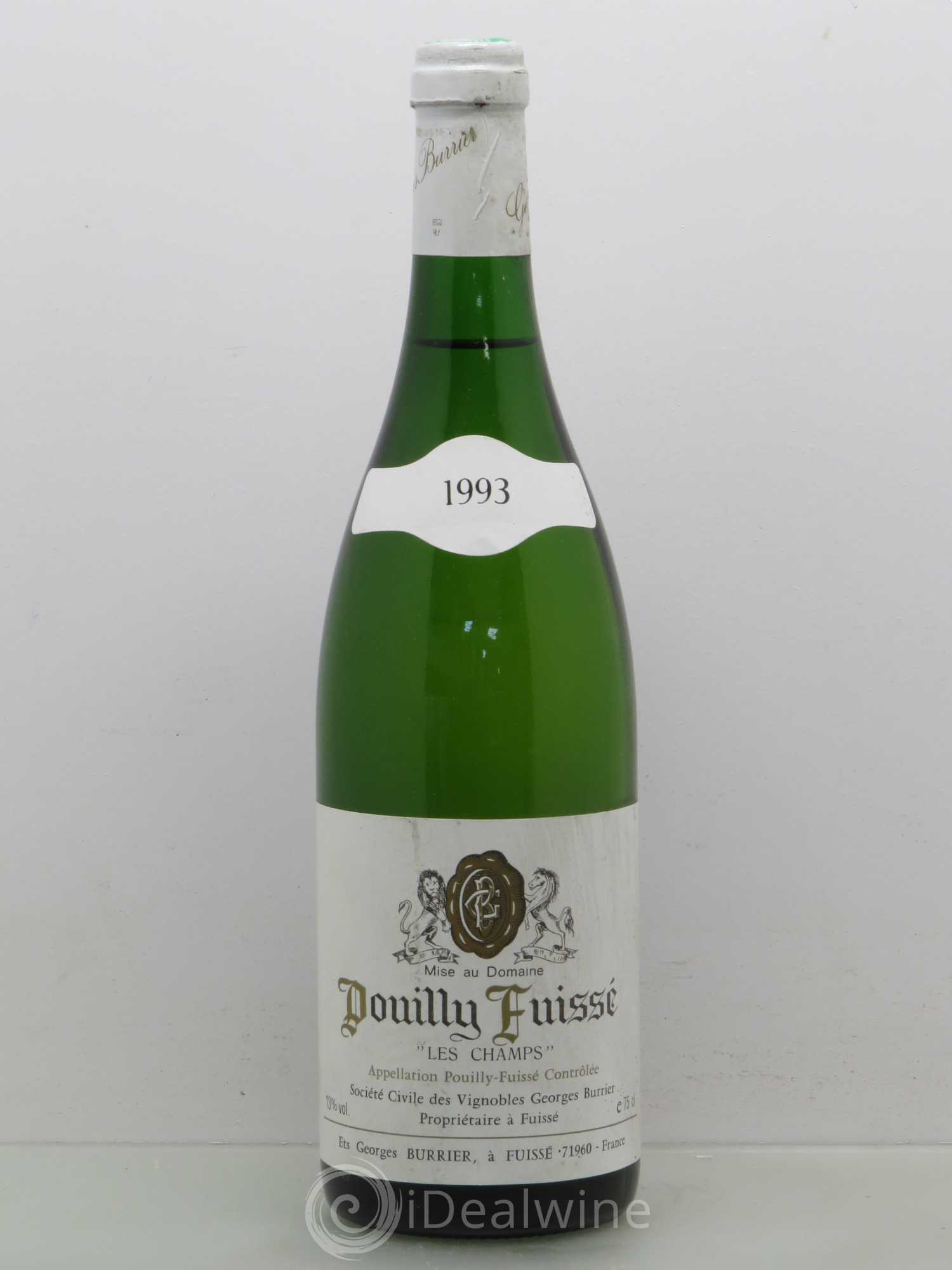 Pouilly-Fuissé Georges Burrier Les Champs 1993 - Posten von 1 Flasche - 0