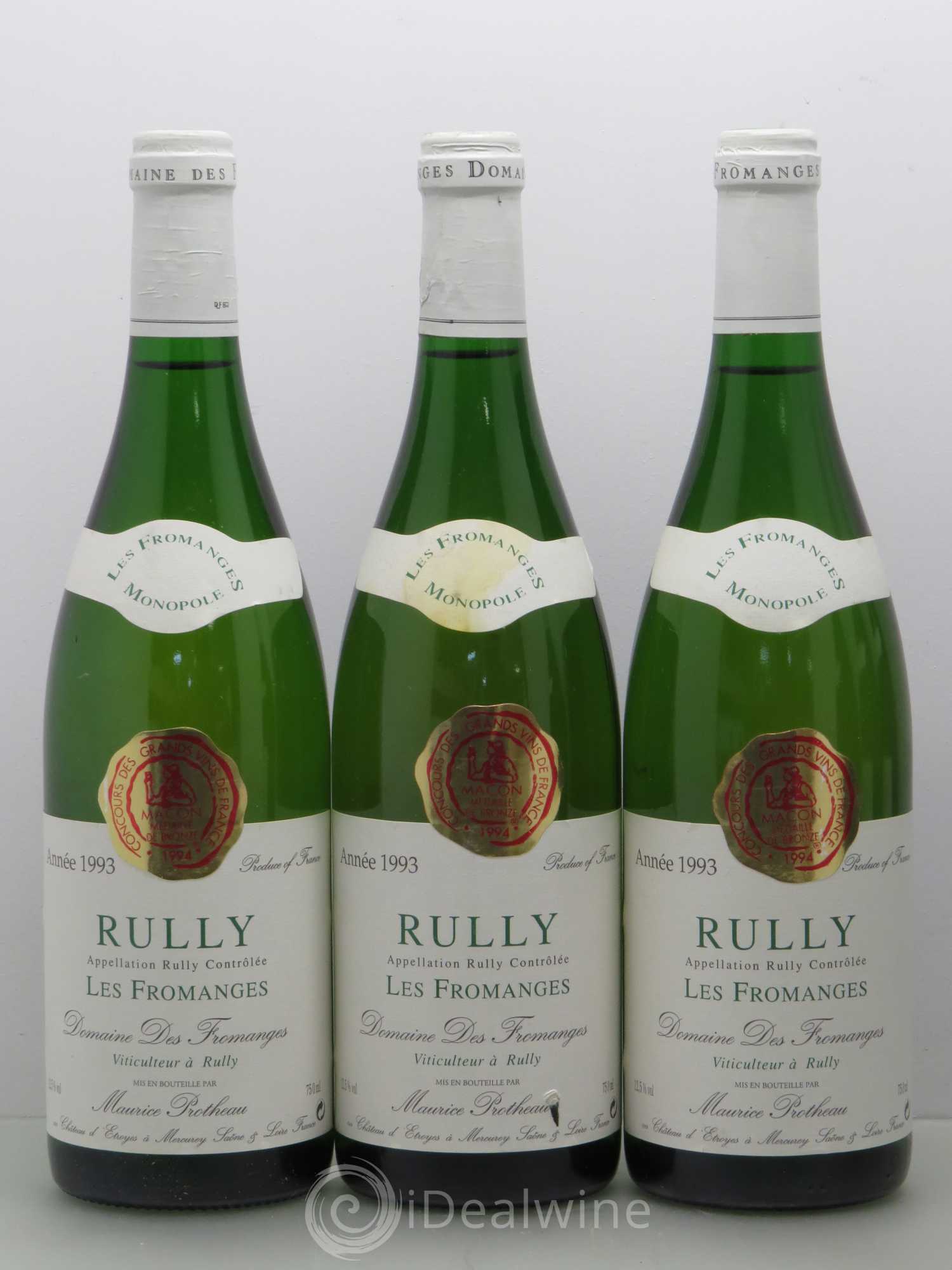 Rully Les Fromanges - Maurice Protheau et Fils (sans prix de réserve) 1993 - Lotto di 6 bottiglie - 1
