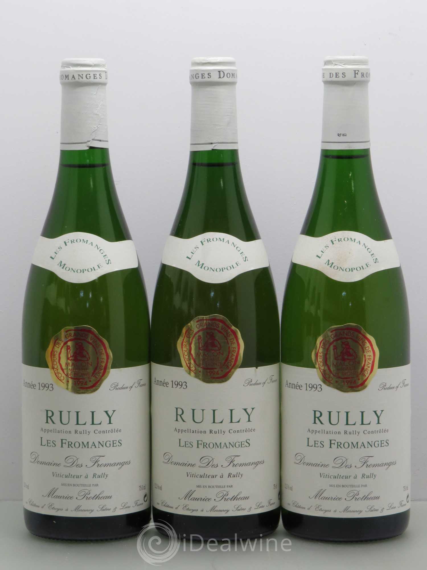 Rully Les Fromanges - Maurice Protheau et Fils (sans prix de réserve) 1993 - Lotto di 6 bottiglie - 2