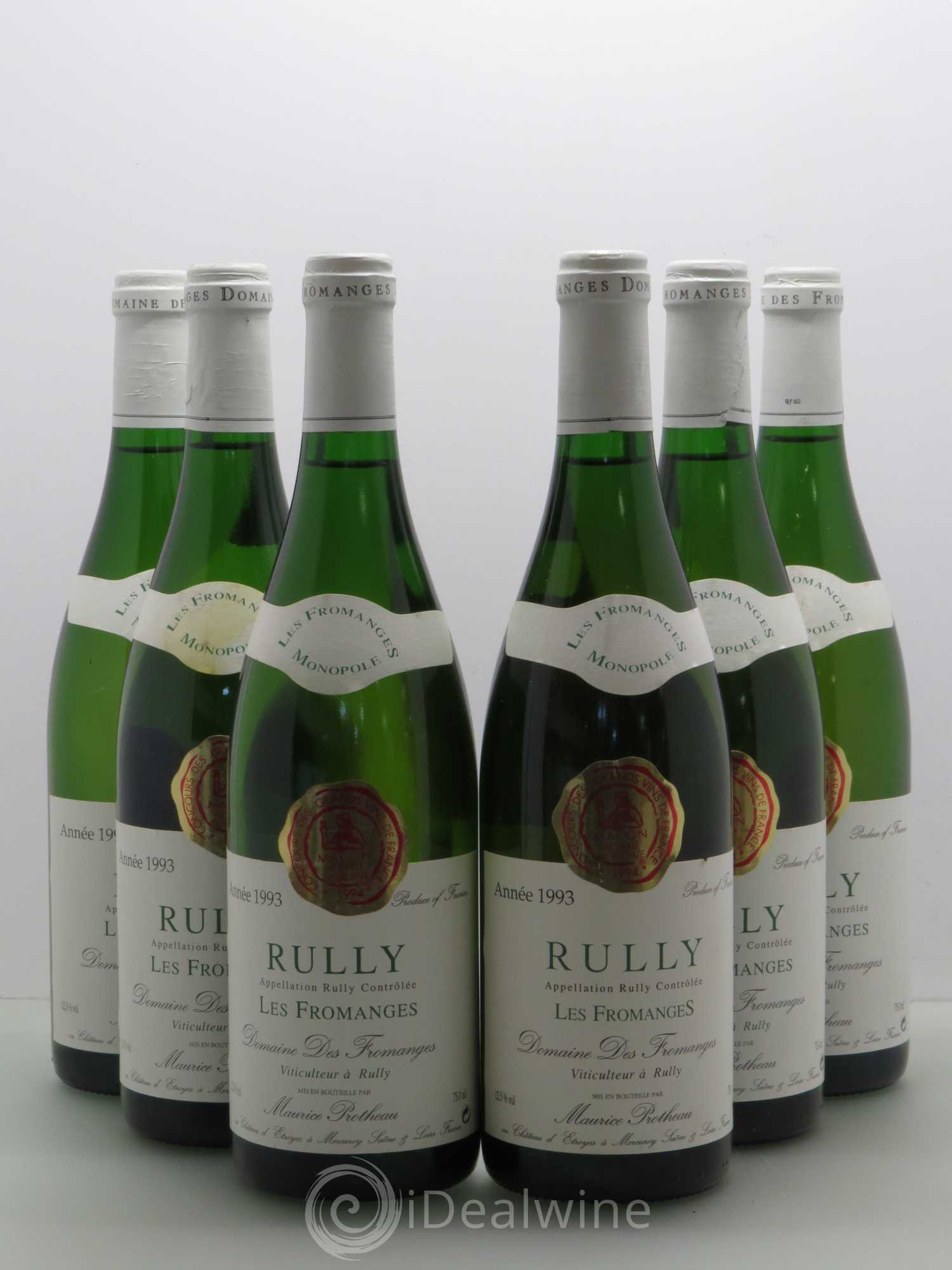 Rully Les Fromanges - Maurice Protheau et Fils (sans prix de réserve) 1993 - Lotto di 6 bottiglie - 0