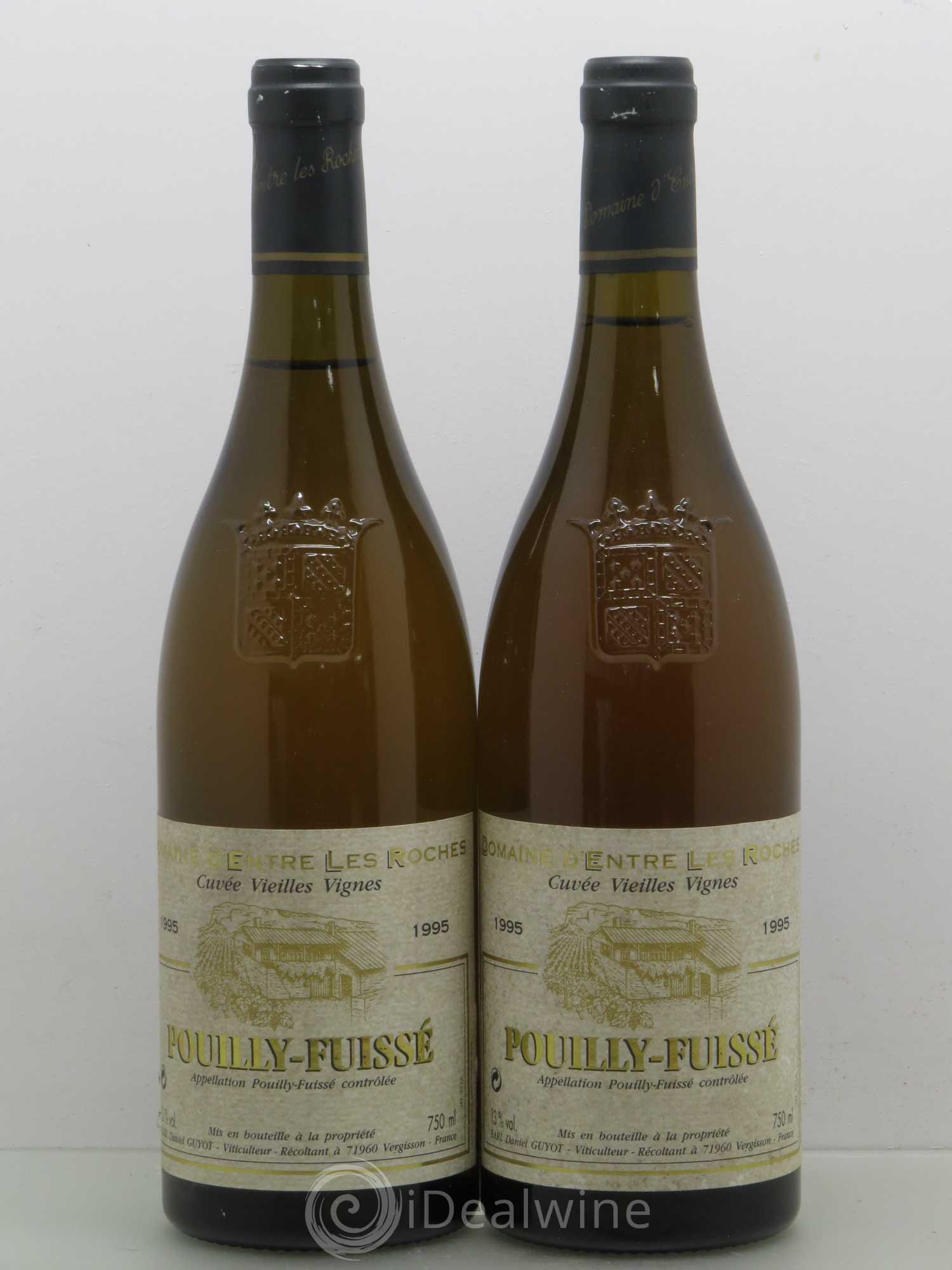 Pouilly-Fuissé Daniel Guyot D'Entre Les Roches Cuvee Vieilles Vignes (sans prix de réserve) 1995 - Posten von 2 Flaschen - 0
