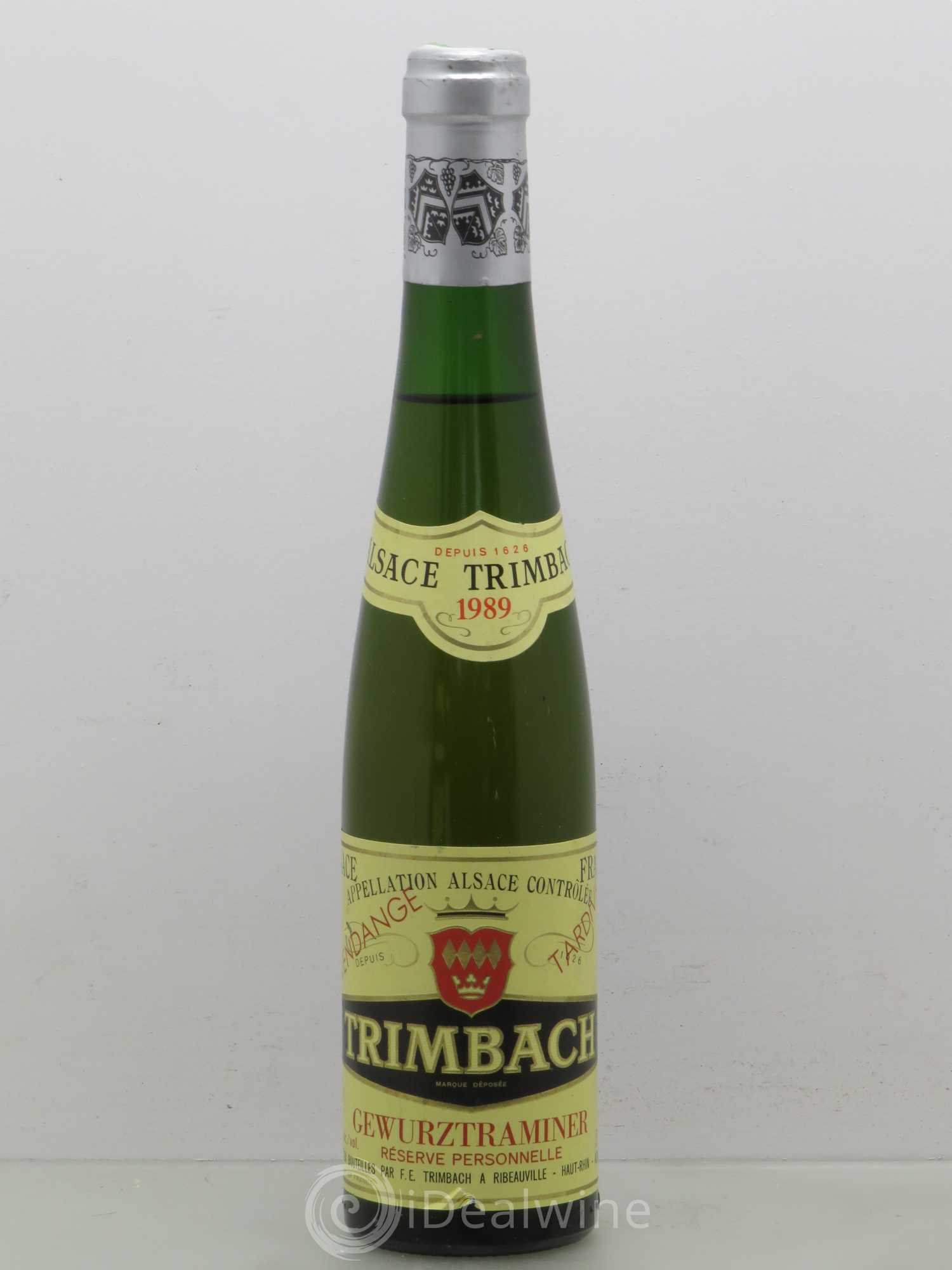 Gewurztraminer Réserve personnelle Vendanges Tardives Trimbach 1989 - Posten von 1 Demi-Flasche - 0
