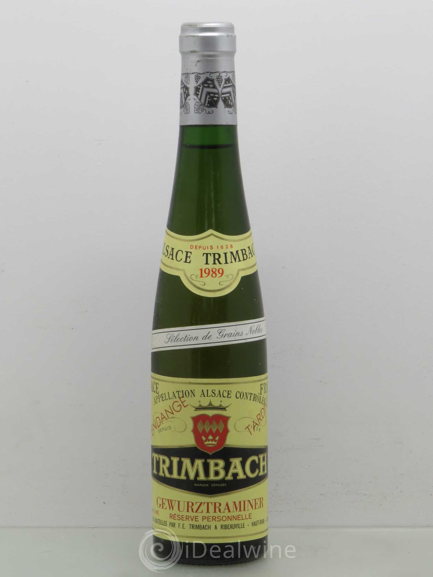 Gewurztraminer Reserve Personelle sélection de Grains nobles Vendanges Tardives Trimbach 1989 - Posten von 1 Demi-Flasche - 0