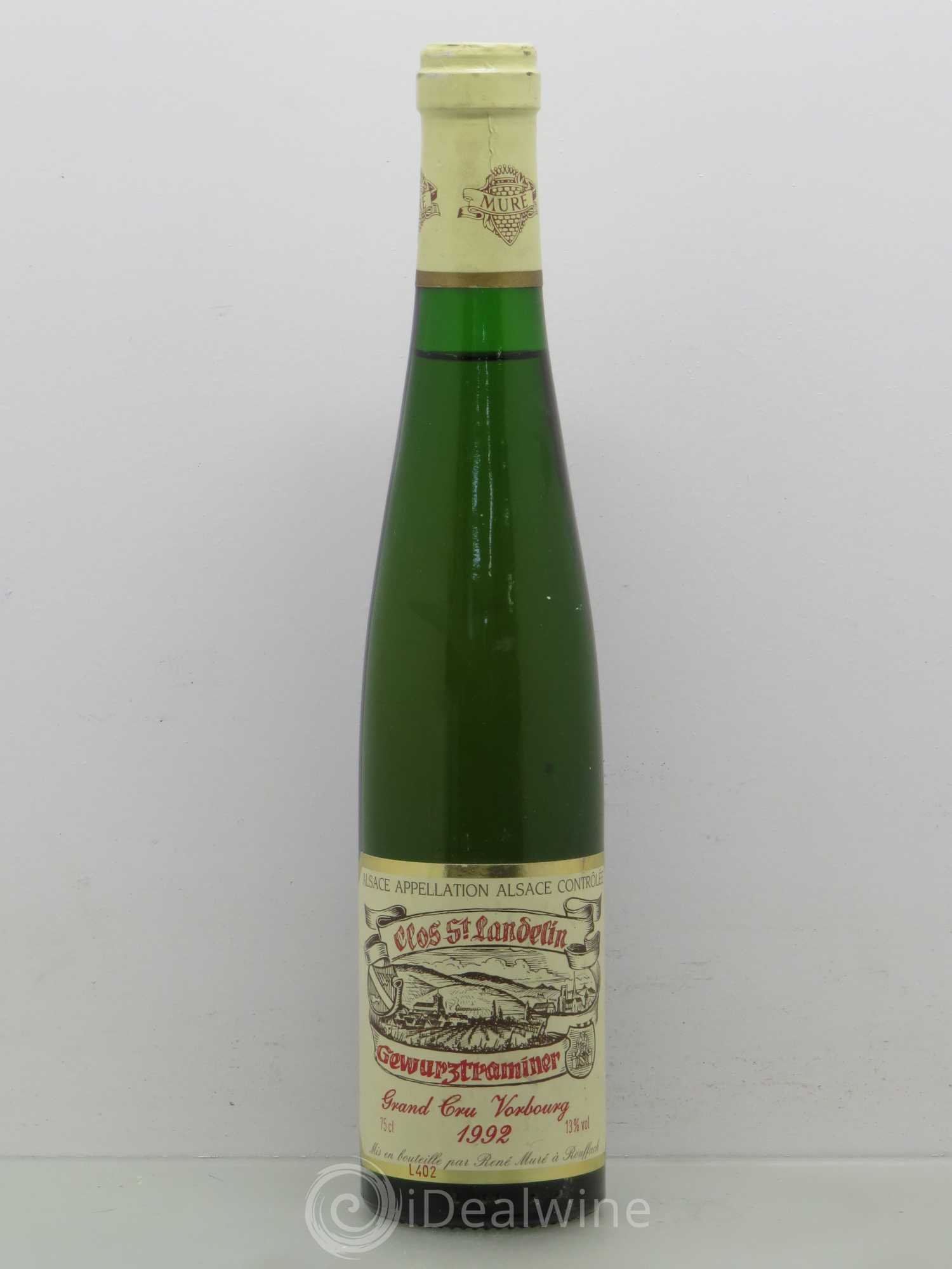 Gewurztraminer Clos Saint Landelin Vorbourg R. Muré (sans prix de réserve) 1992 - Posten von 1 Demi-Flasche - 0