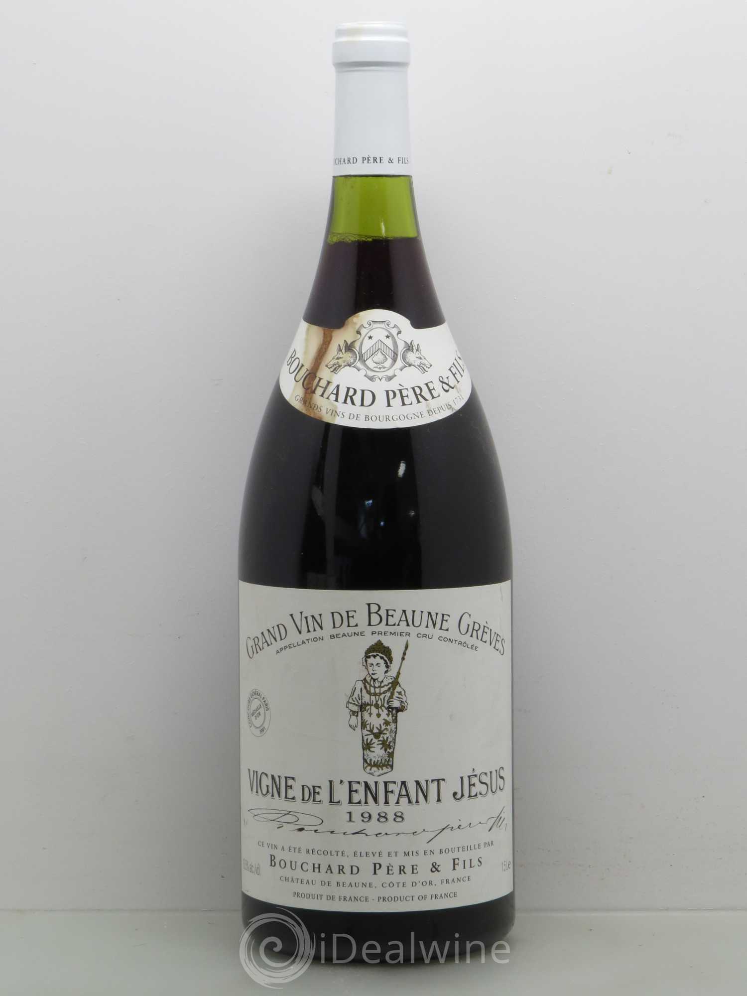 Beaune 1er Cru Grèves - Vigne de l'Enfant Jésus Bouchard Père & Fils 1988 - Lot de 1 magnum - 0