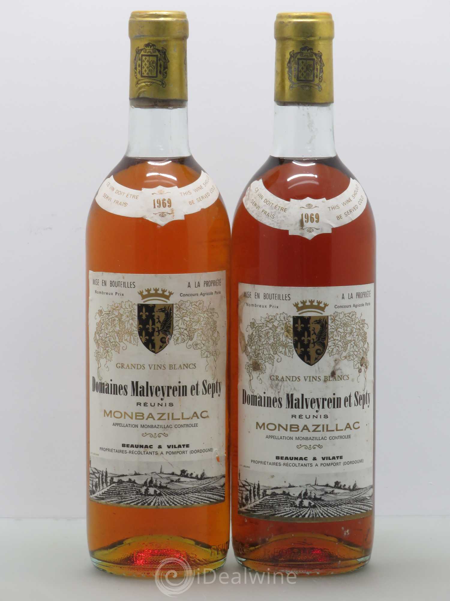 Monbazillac Domaine Malveyrein Septy 1969 - Lotto di 2 bottiglie - 0