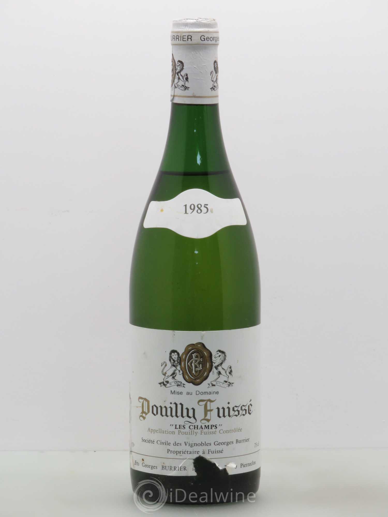 Pouilly-Fuissé Georges Burrier Les Champs 1985 - Posten von 1 Flasche - 0