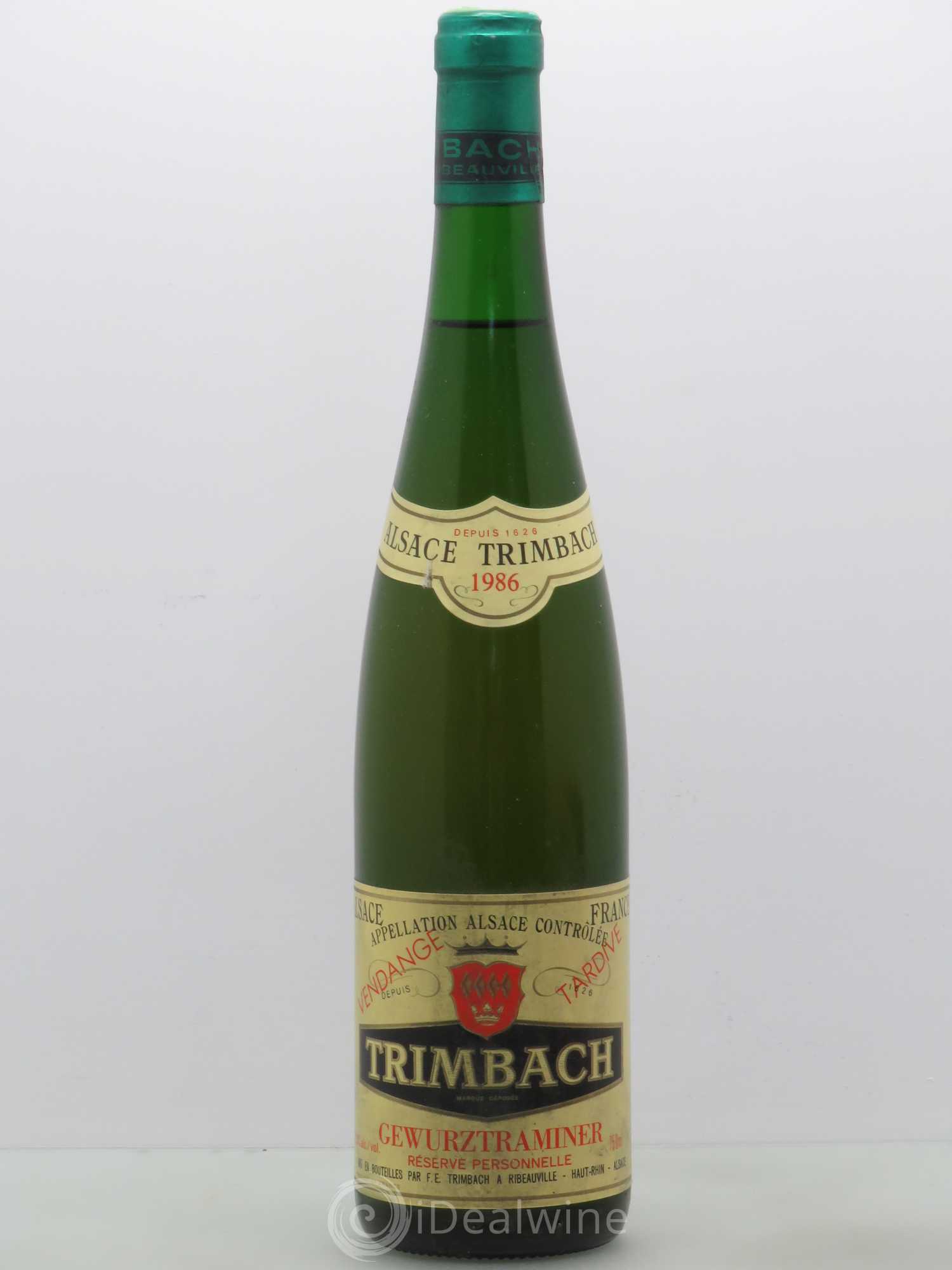 Alsace Gewurztraminer Réserve Personnelle Trimbach (Domaine) Vendanges Tardives 1986 - Lot de 1 bouteille - 0