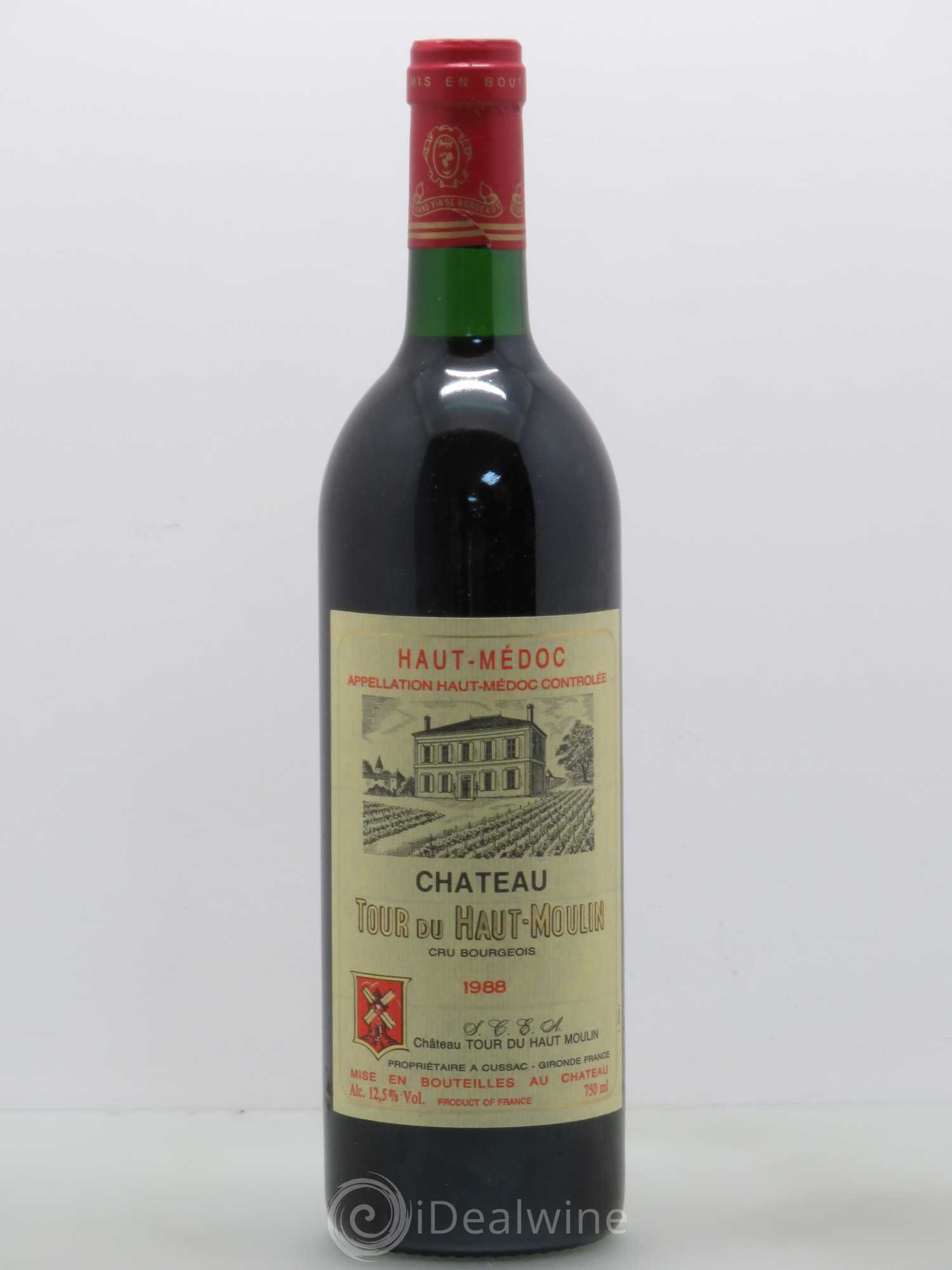 Château Tour du Haut Moulin Cru Bourgeois 1988 - Lot de 1 bouteille - 0