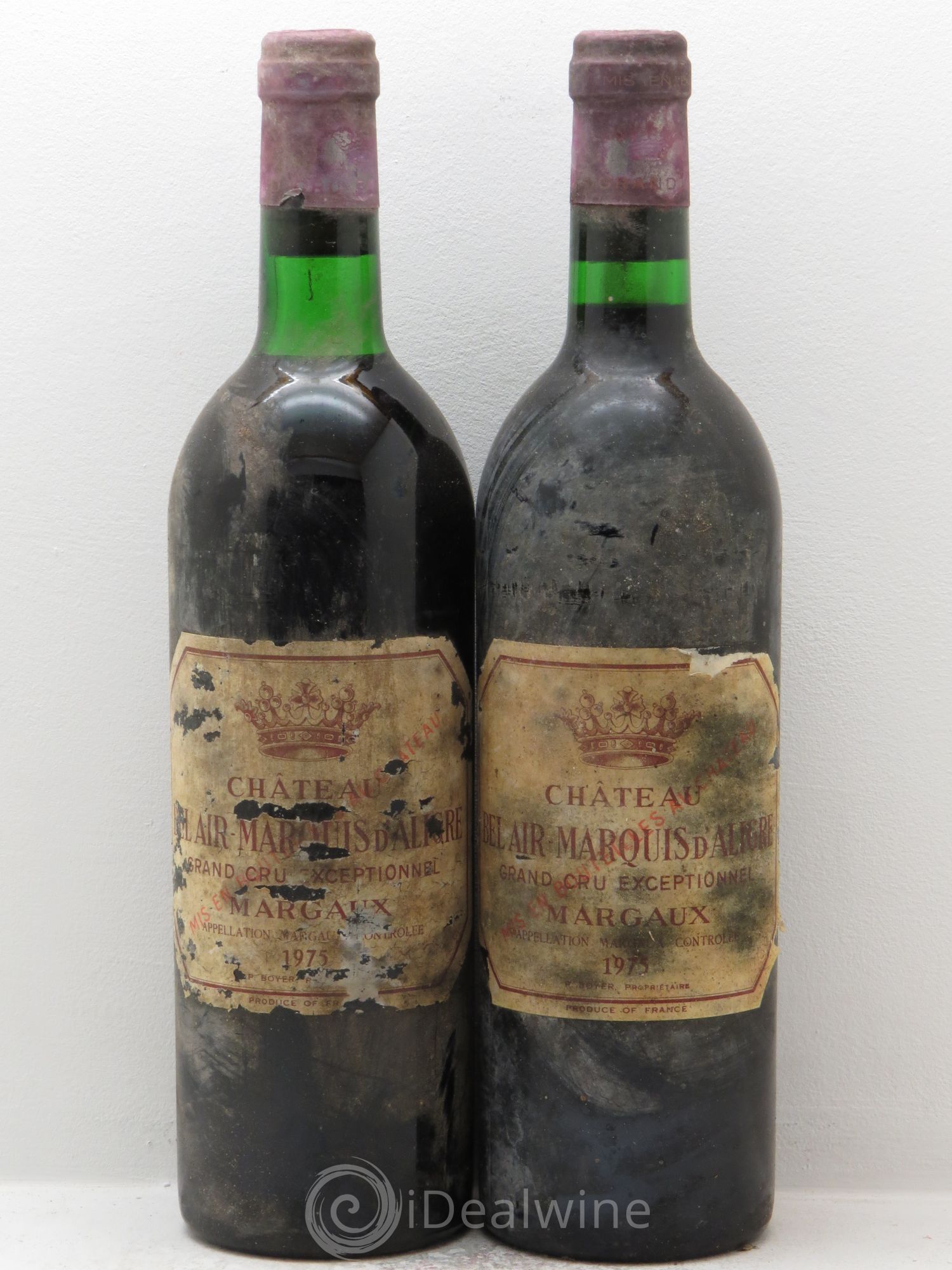 Château Bel Air Marquis d'Aligre 1975 - Lot de 2 bouteilles - 0