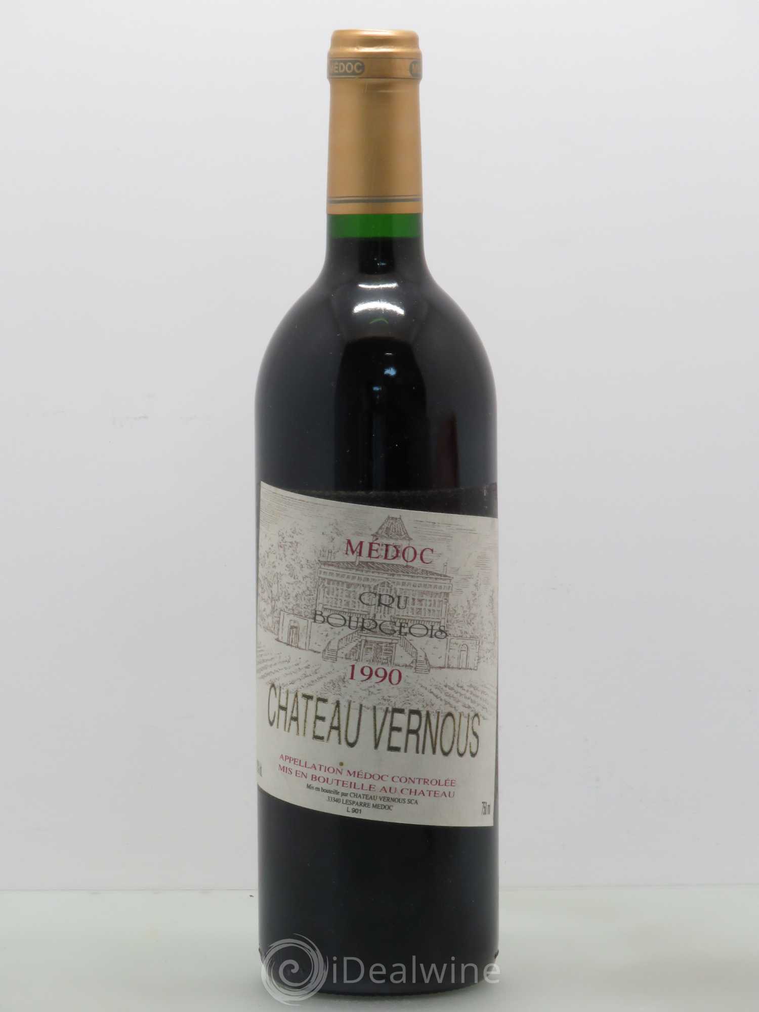 Médoc Château Vernous 1990 - Lot de 1 bouteille - 0