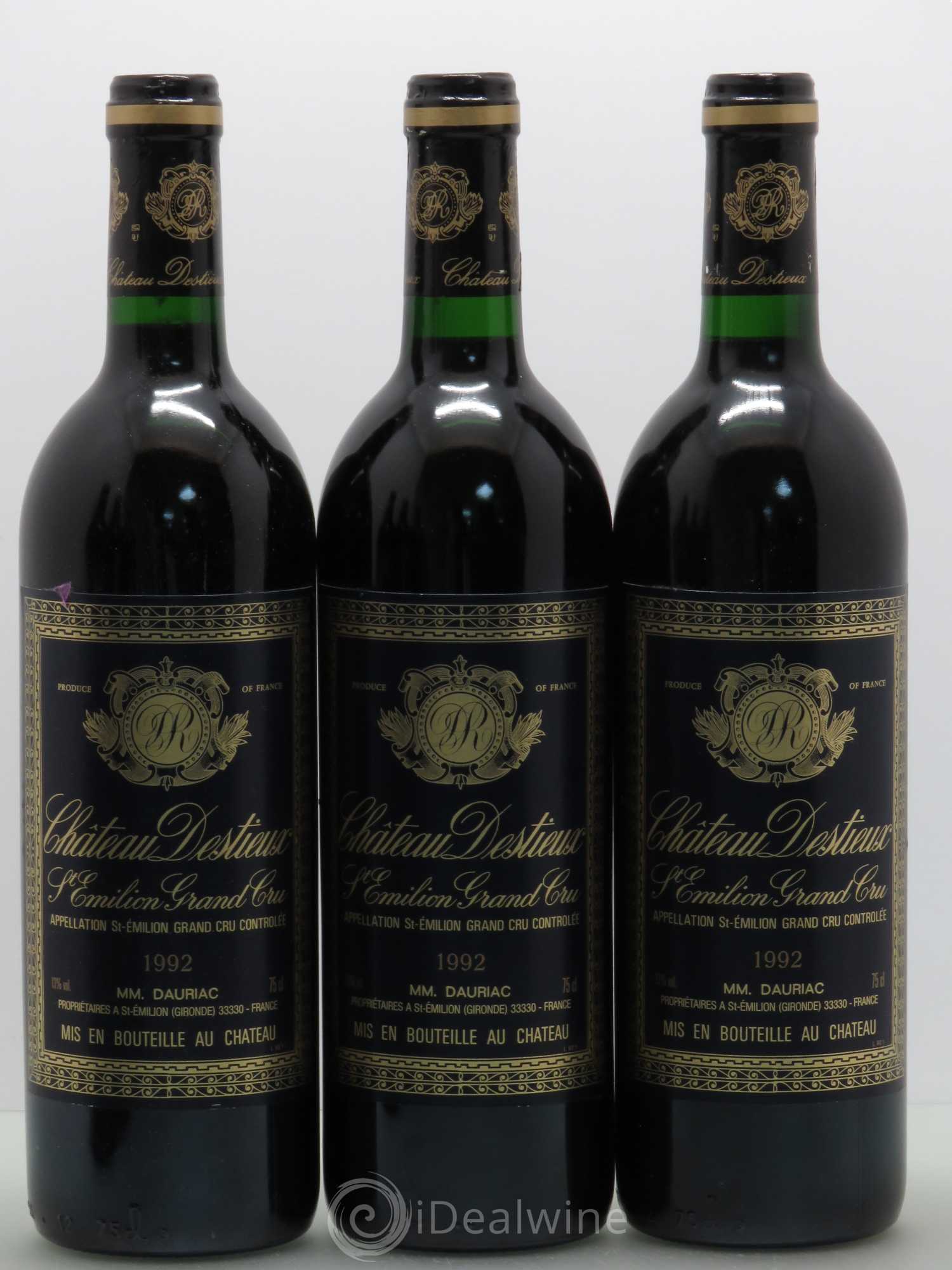 Château Destieux Grand Cru Classé 1992 - Lot de 6 bouteilles - 2