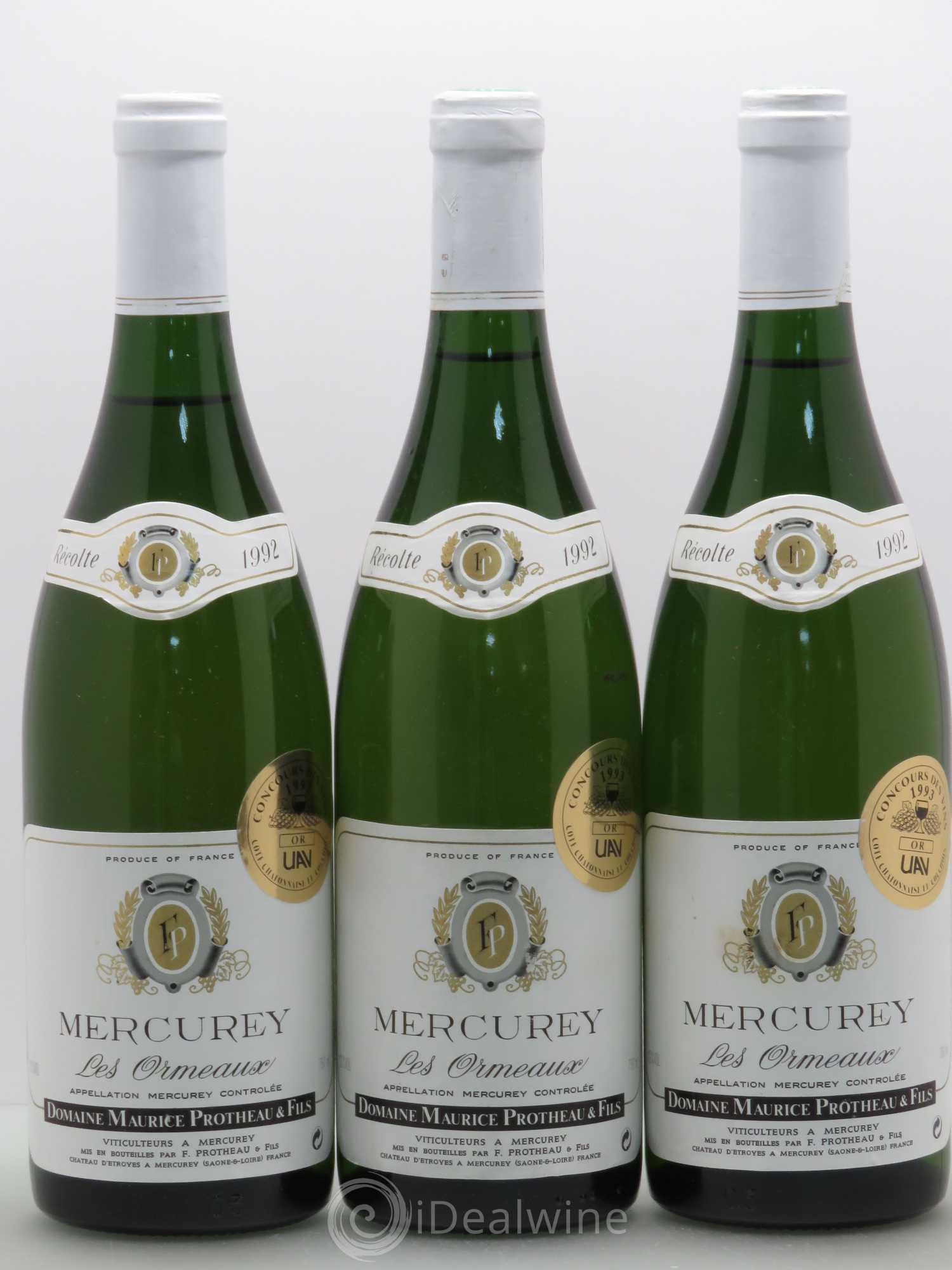 Mercurey Les Ormeaux Maurice Protheau (sans prix de réserve) 1992 - Lot de 6 bouteilles - 2