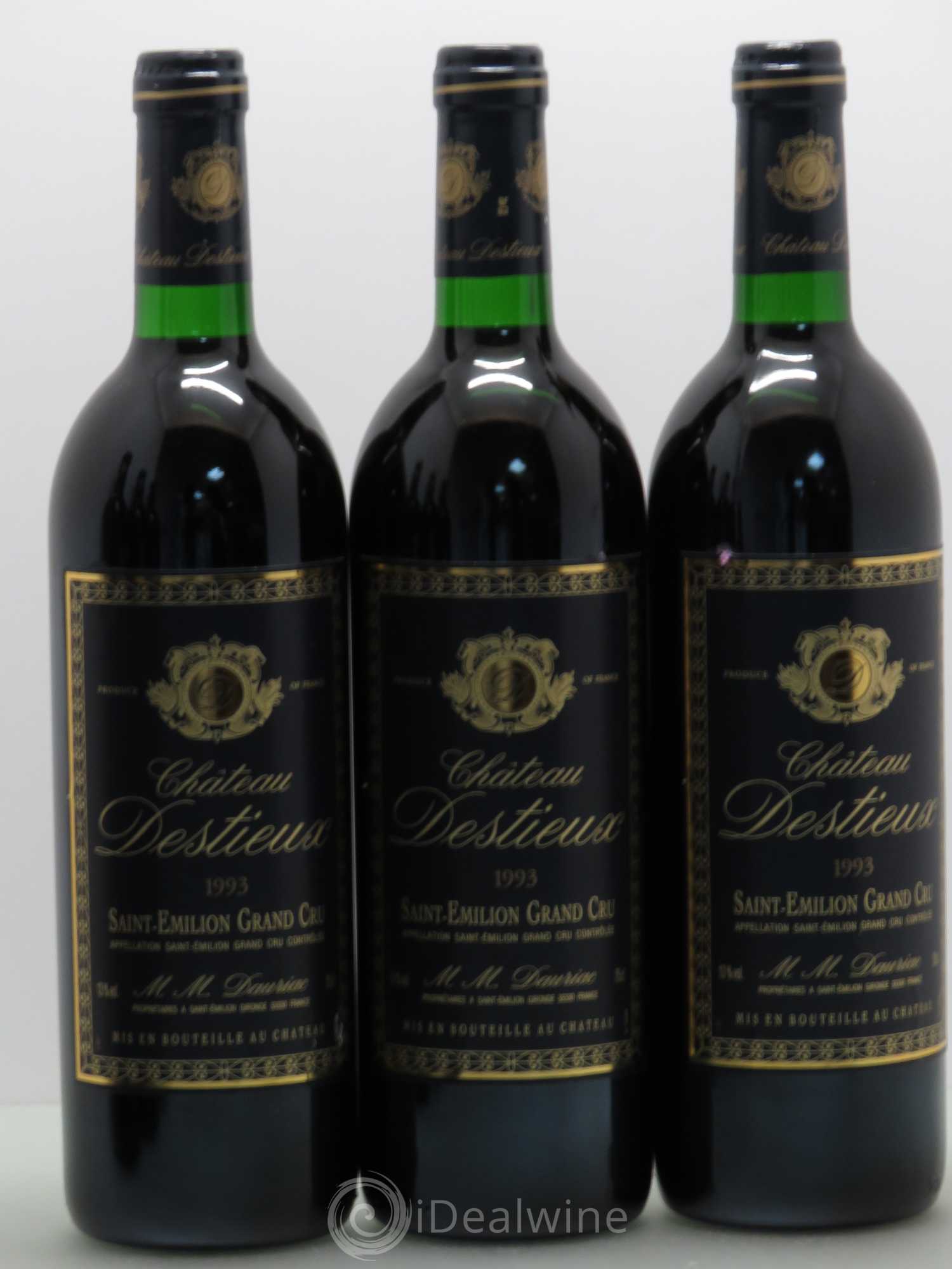 Château Destieux Grand Cru Classé 1993 - Lot de 6 bouteilles - 2