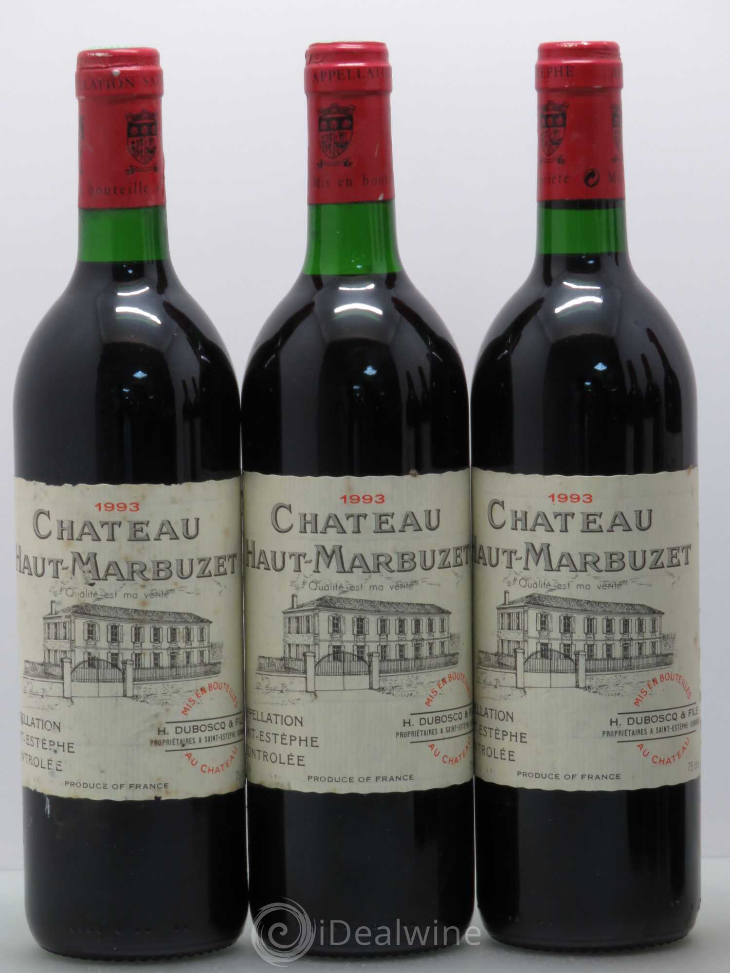 Château Haut Marbuzet 1993 - Lot de 6 bouteilles - 1