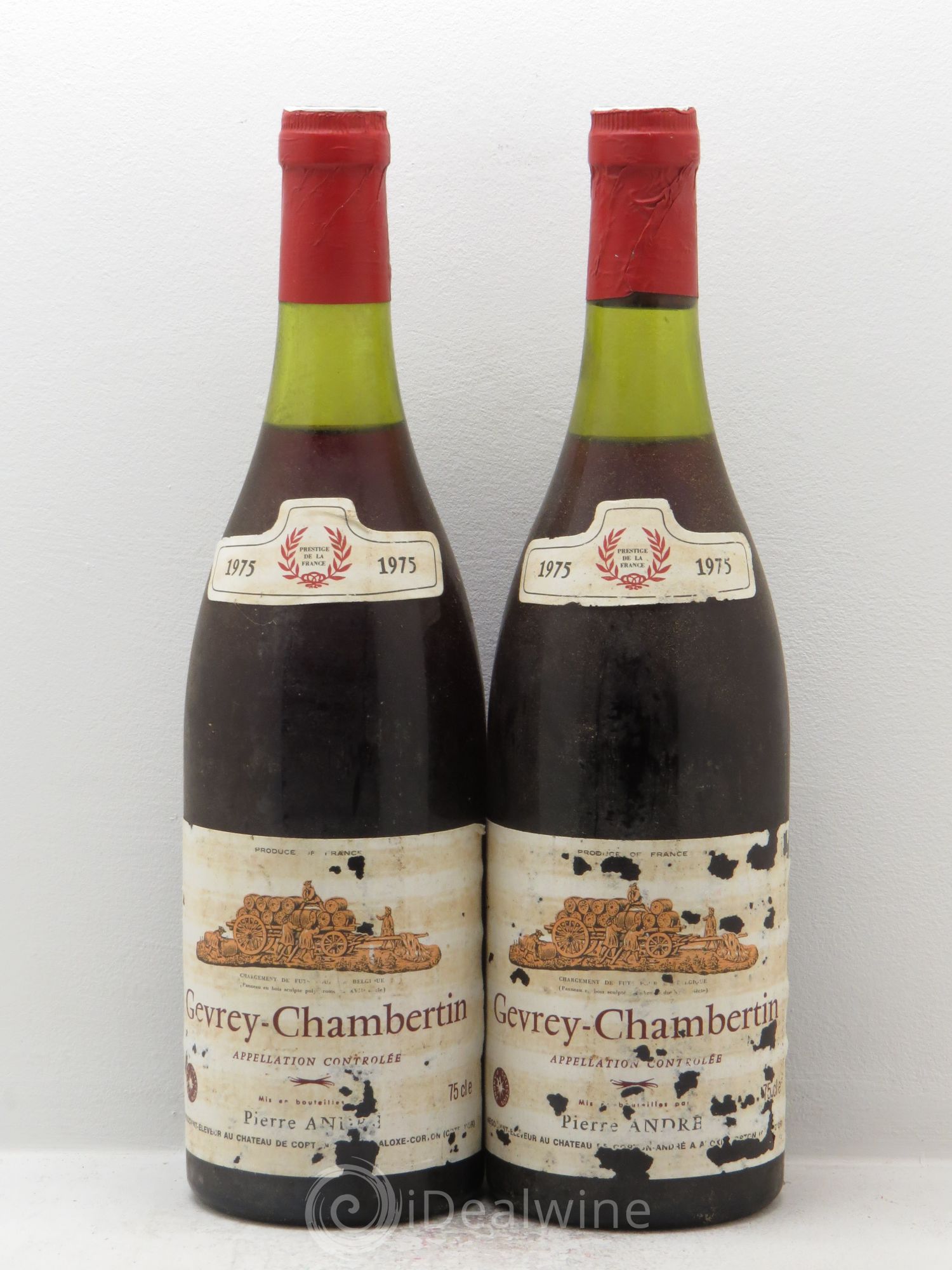 Gevrey-Chambertin Pierre André 1975 - Lot de 2 bouteilles - 0